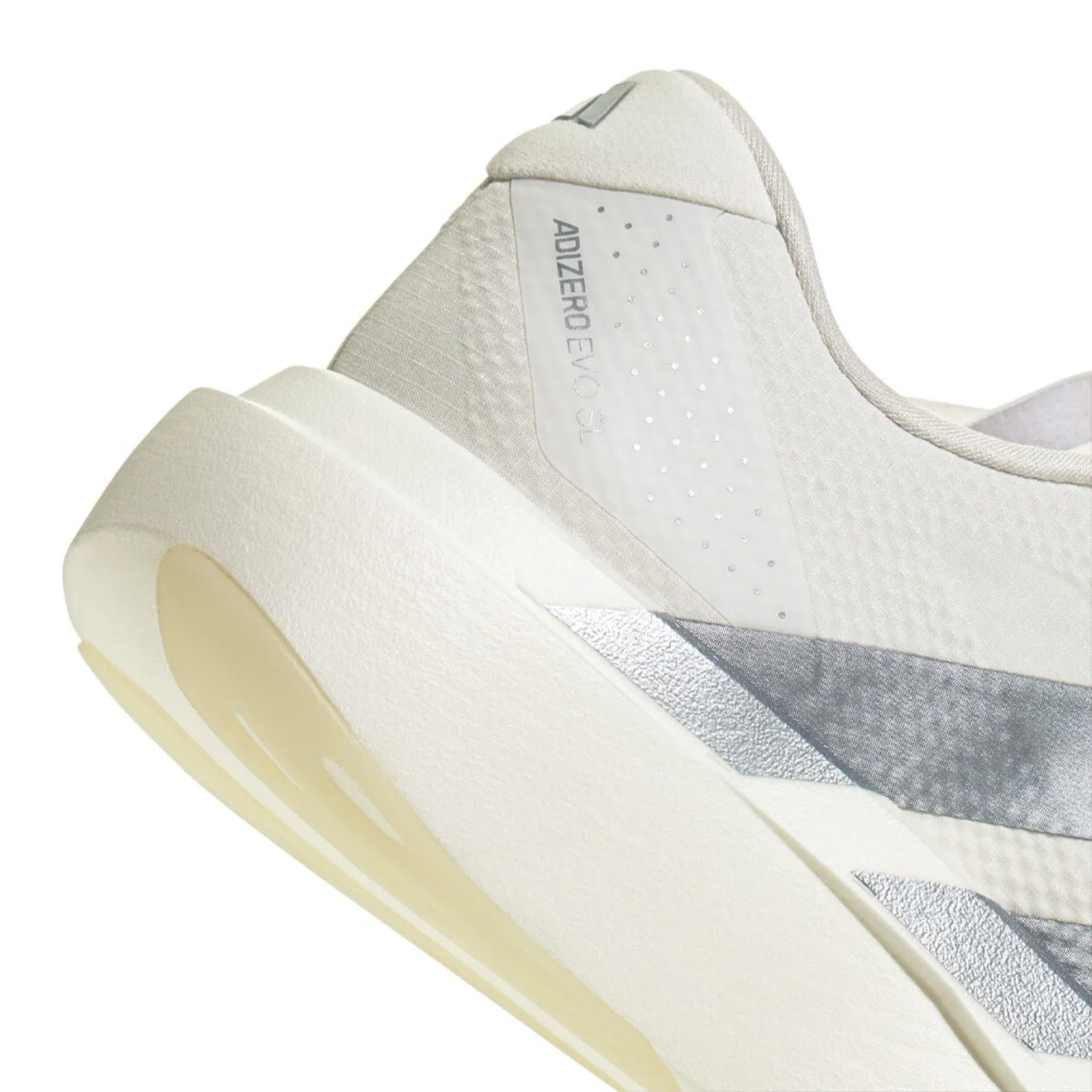 Adidas Adizero Evo SL Woven Trainer Core White / Core White / Halo Silver - Image 4