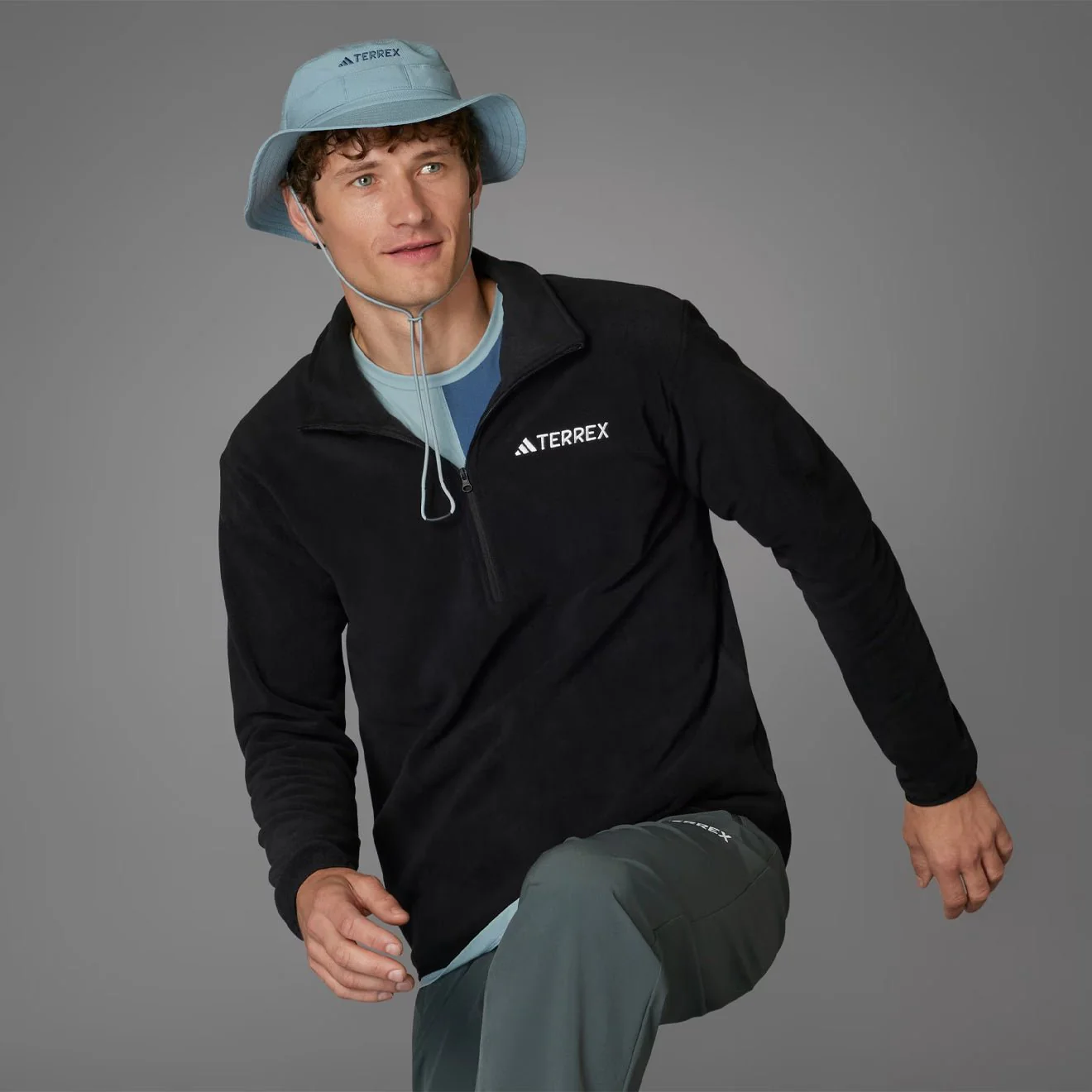Adidas Multi Essentials 1/2 Zip Fleece Jacket Black - Image 2