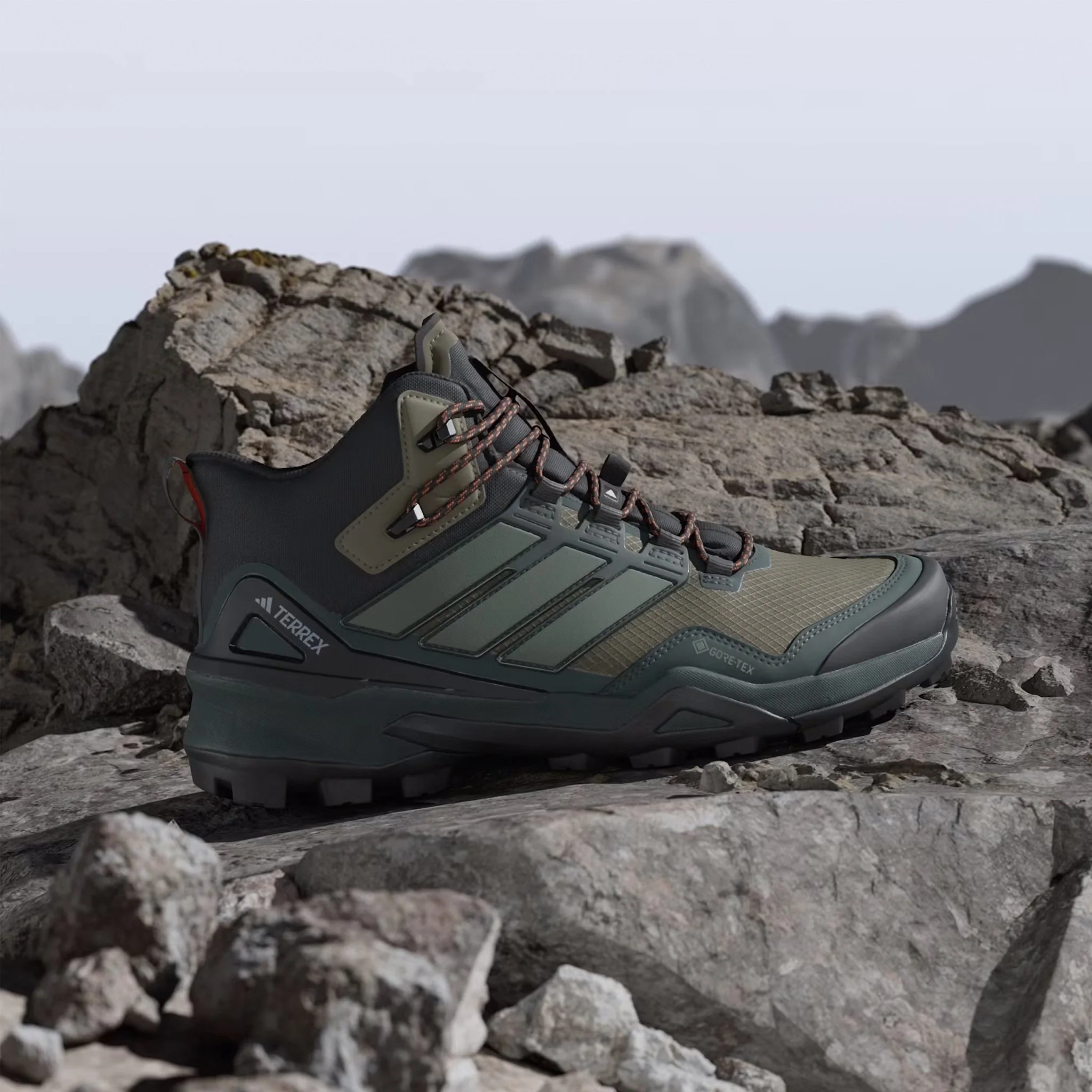 Adidas Terrex Hiking Boots Skychaser Mid Olive Strata / Silver Green / Core Black - Image 2