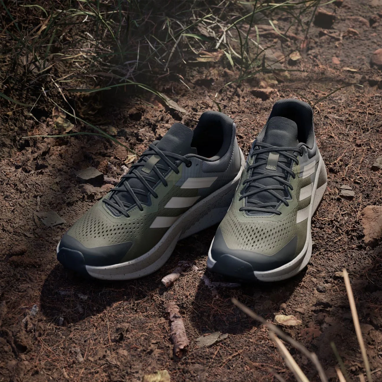 Adidas Terrex Soulstride Flow Trail Running Shoe Olive Strata / Wonder Beige / Charcoal - Image 4
