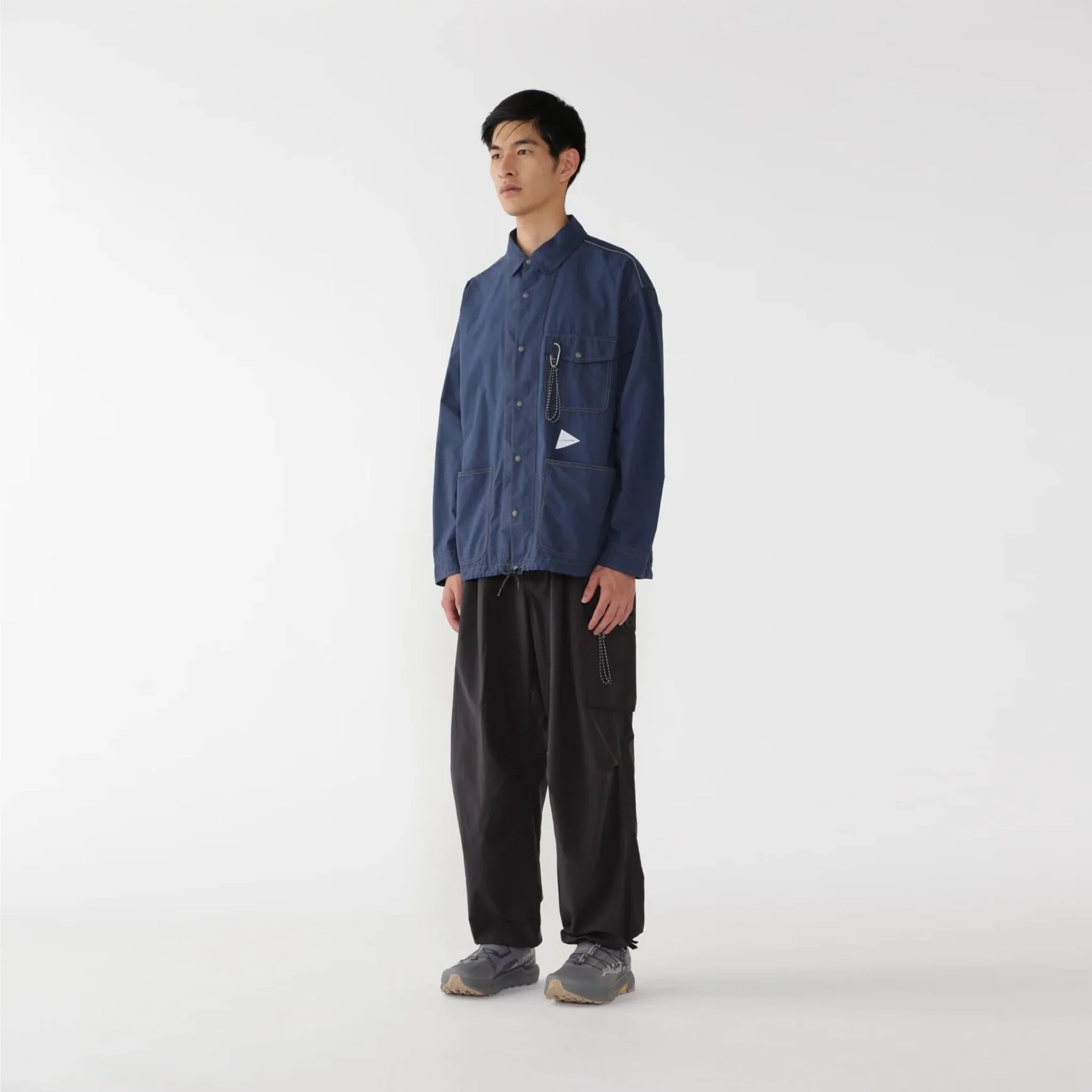 And Wander Cordura Cotton Rip Shirt Jacket Blue - Image 4