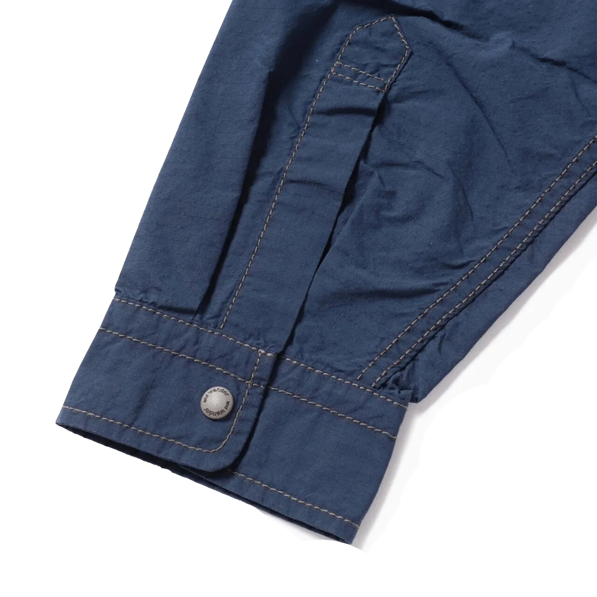And Wander Cordura Cotton Rip Shirt Jacket Blue - Image 7