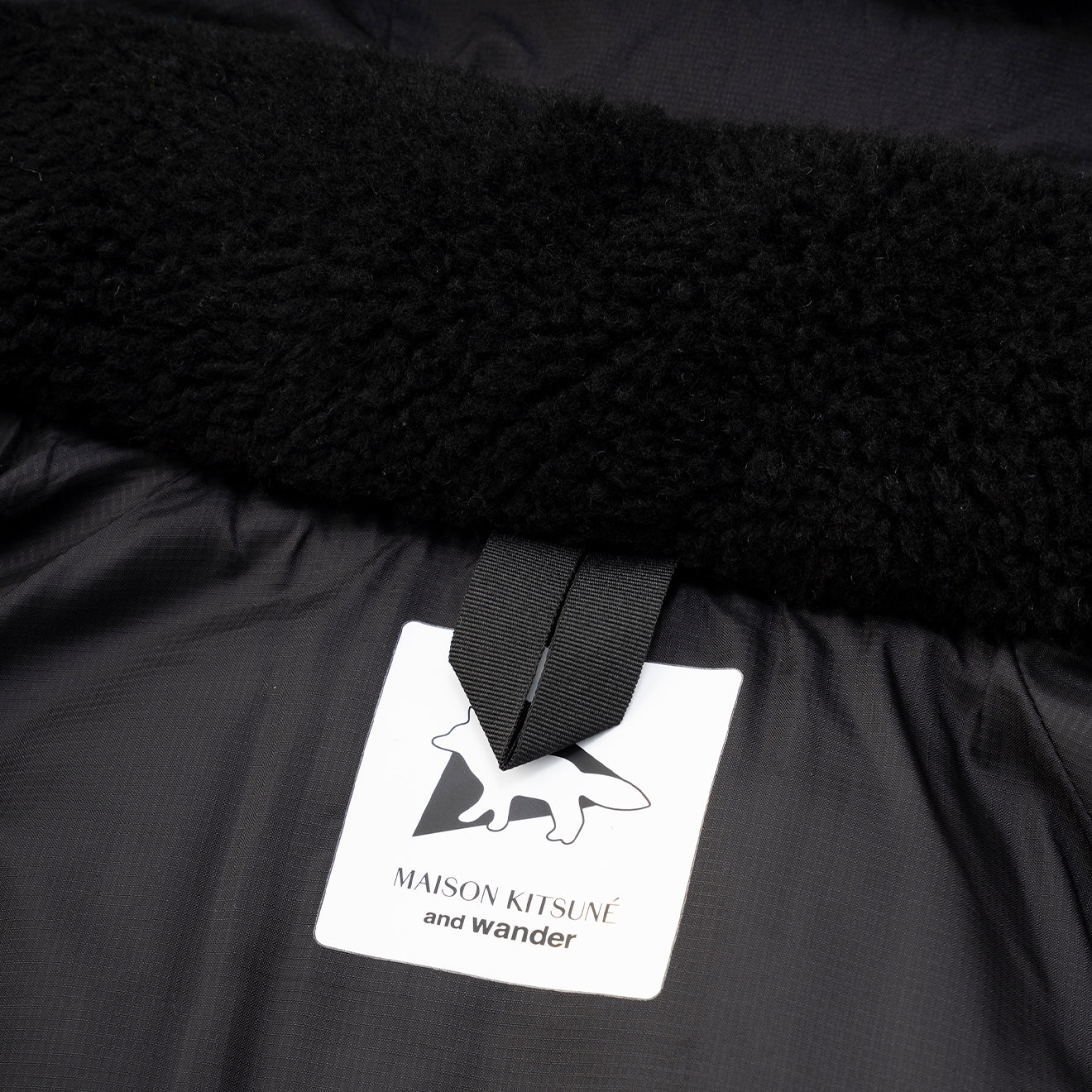 And Wander x Maison Kitsune Insulation Jacket Black - Image 9