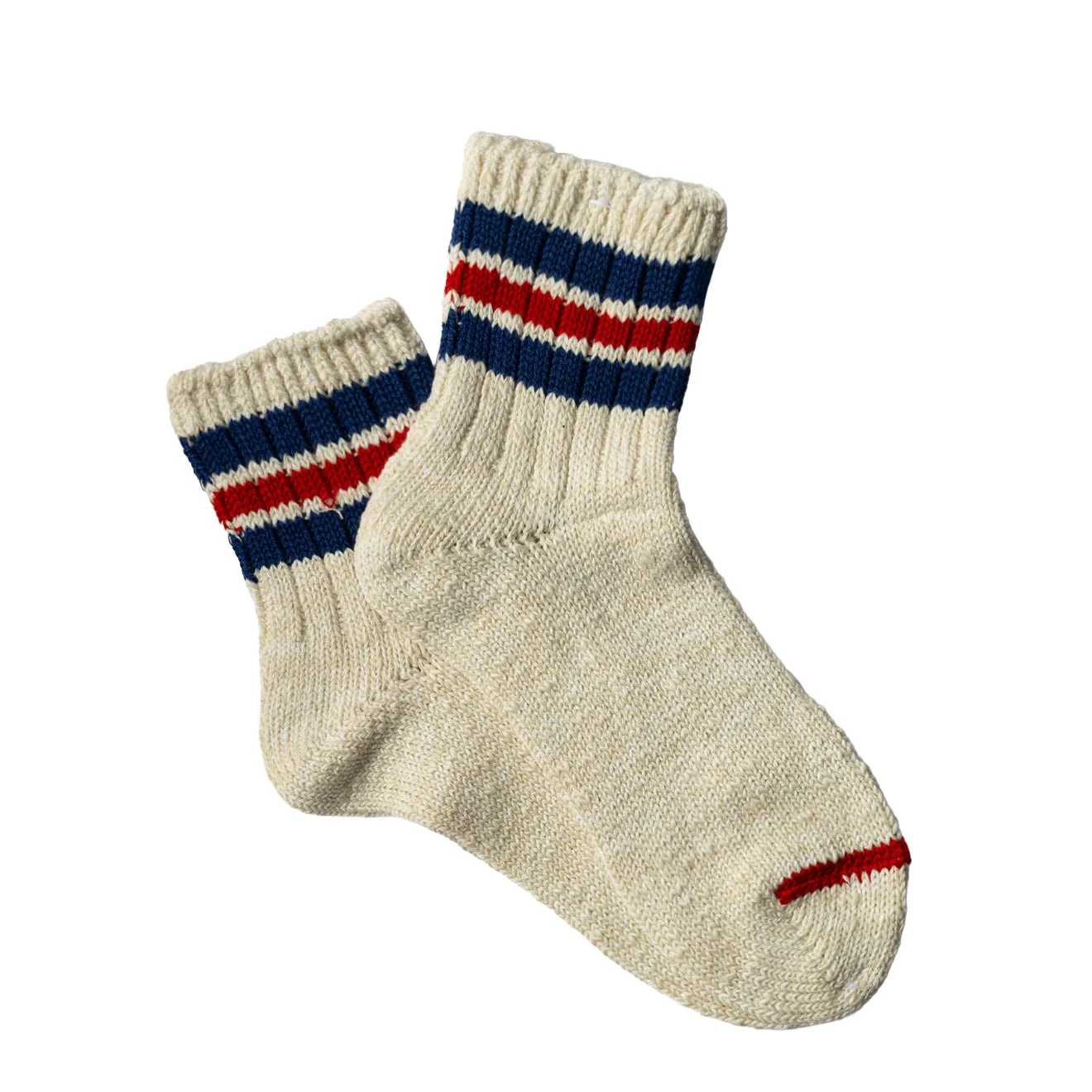 Anonymous Ism 3 Line Slub Q Sock Off White