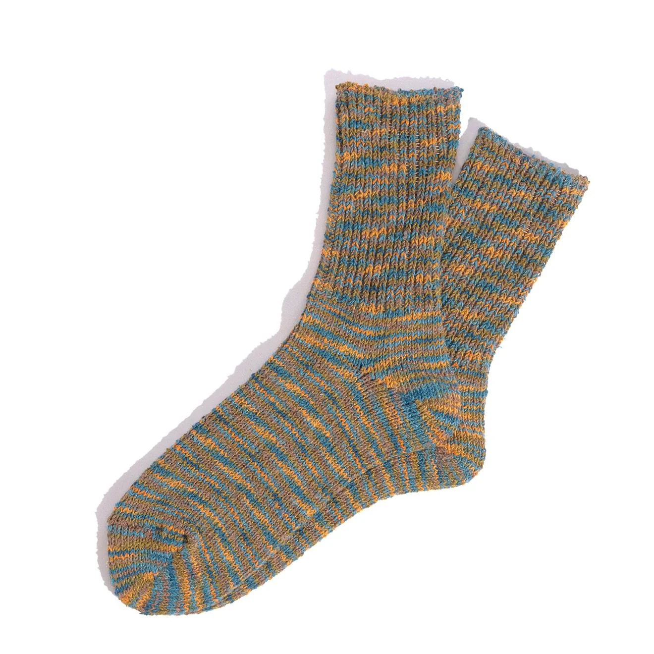 Anonymous Ism Silk Tweed Specdyed Q Socks Ink Blue