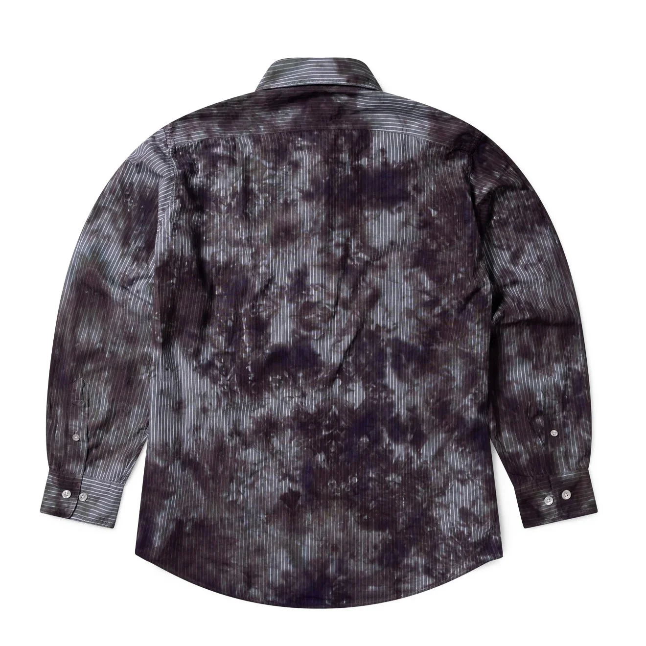 Aries Tie Dye Stripe Poplin Shirt Black - Image 2