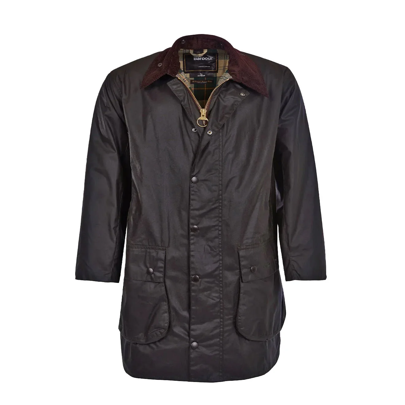 Barbour Border Waxed Jacket Sage