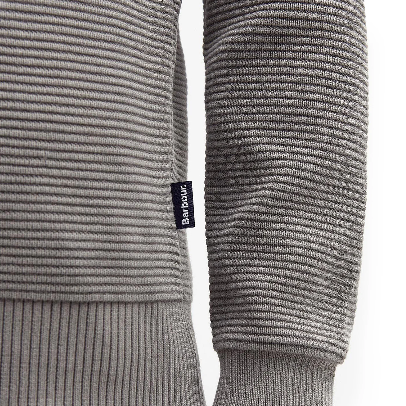 Barbour Cartington Knitted Crew Jumper Agave Green - Image 2