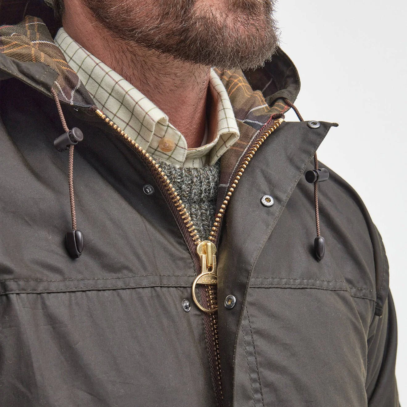 Barbour Classic Durham Waxed Jacket Olive - Image 5