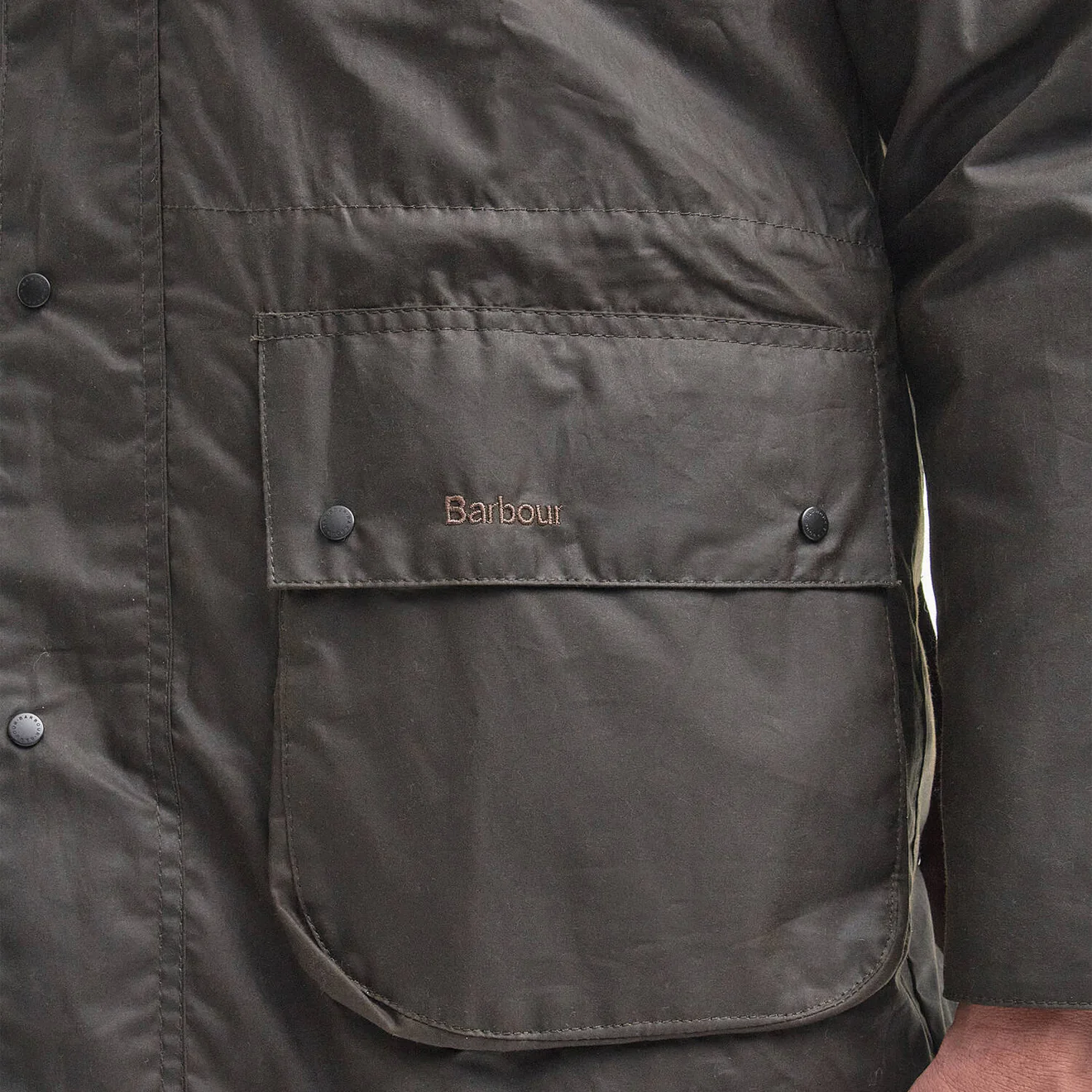 Barbour Classic Durham Waxed Jacket Olive - Image 6