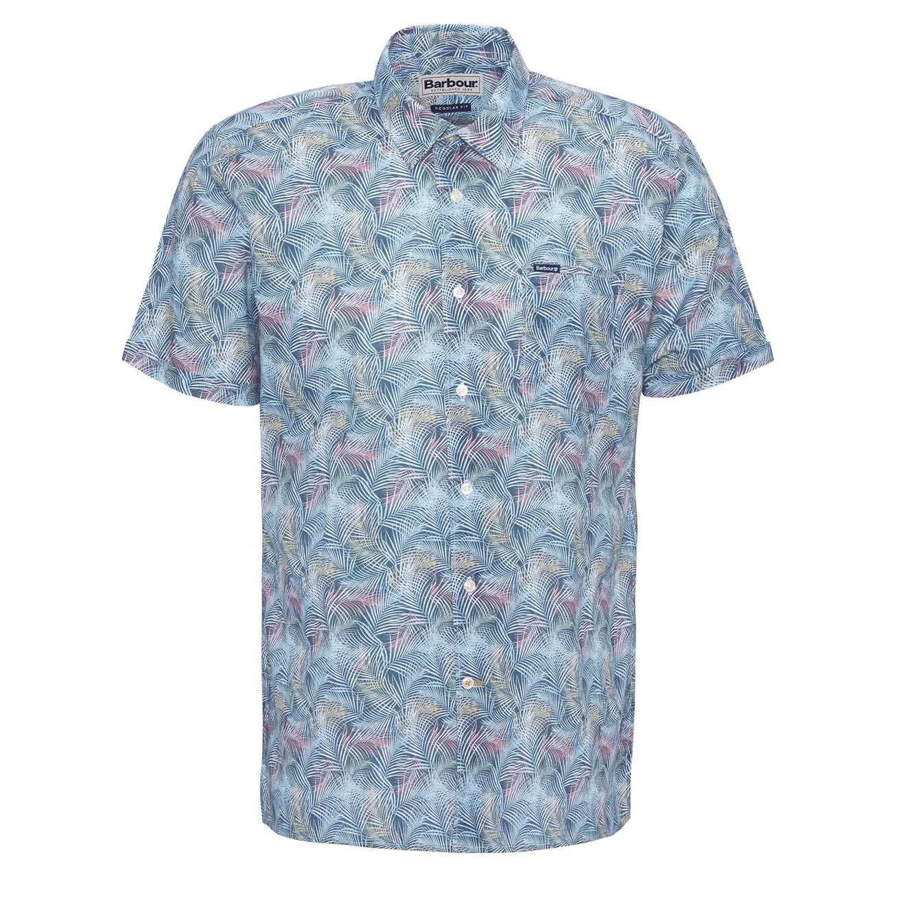 Barbour Devon Printed Summer Fit Shirt Dusk Blue