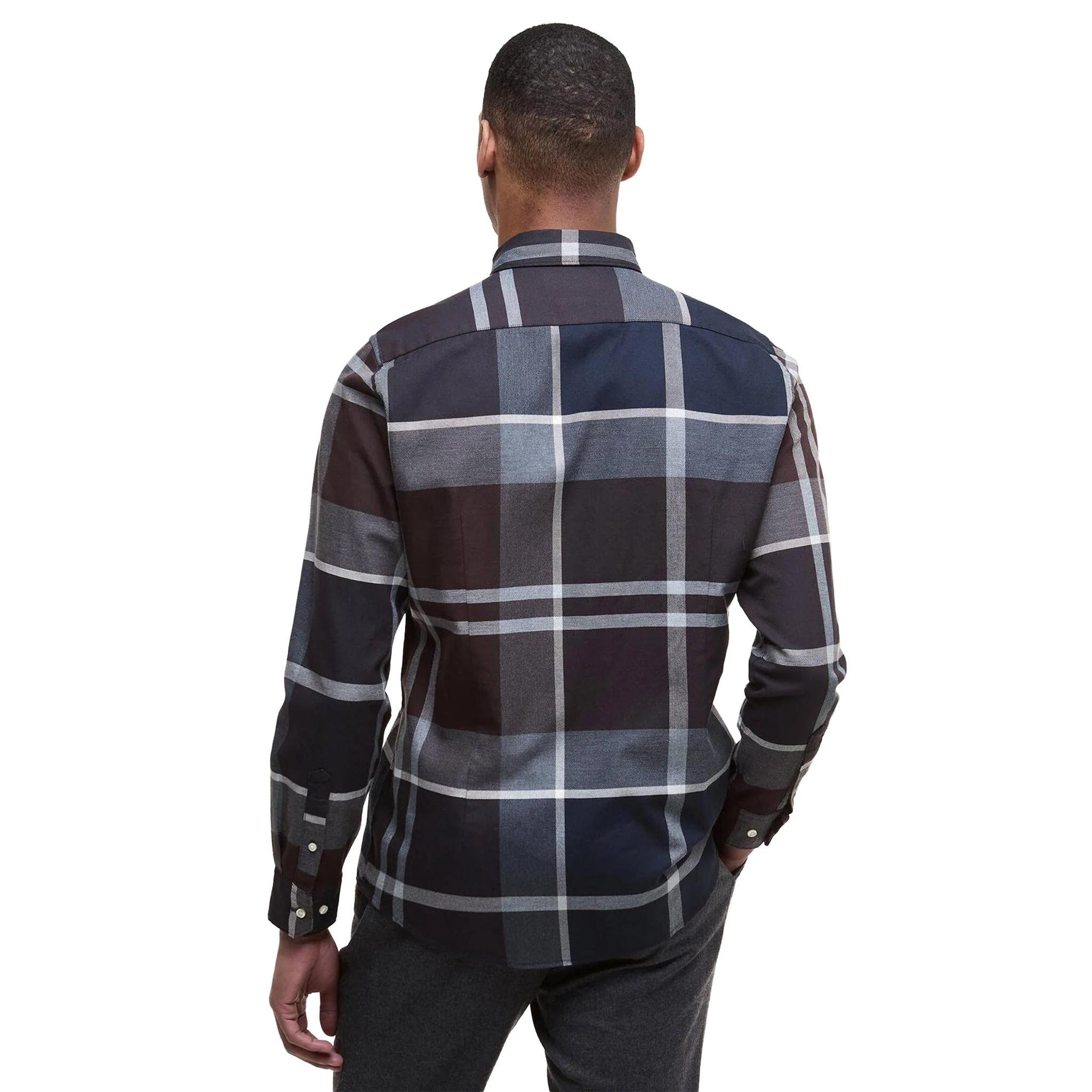 Barbour Dunoon Tailored L/S Shirt Midnight Oak Tartan - Image 3