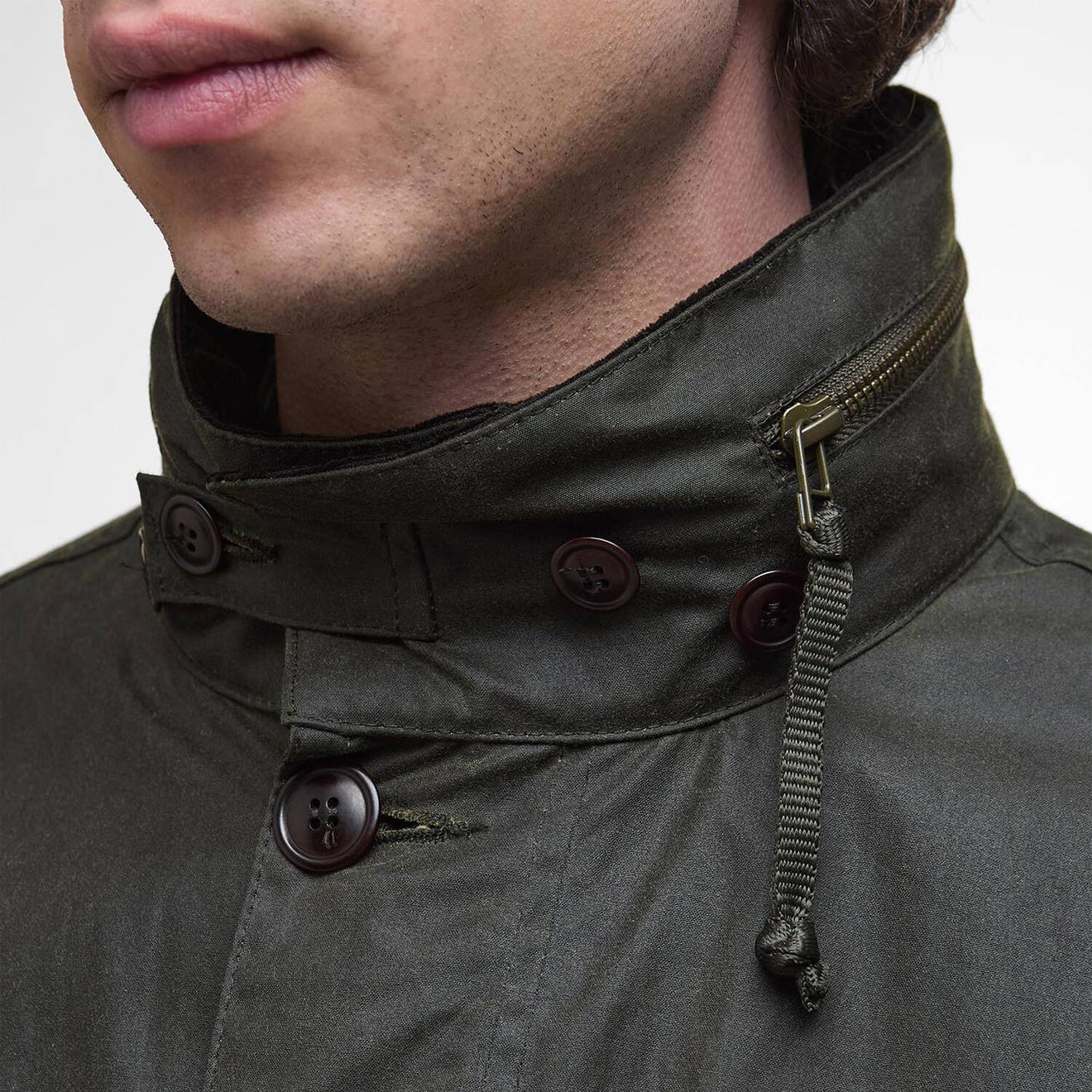 Barbour Editor Waxed Jacket Archive Olive - Image 6