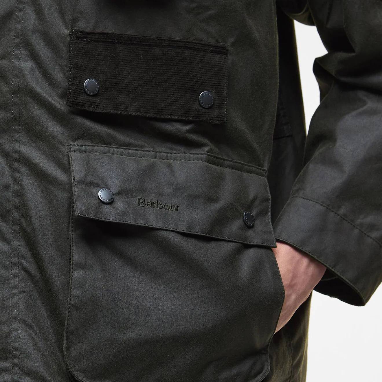 Barbour Editor Waxed Jacket Archive Olive - Image 8