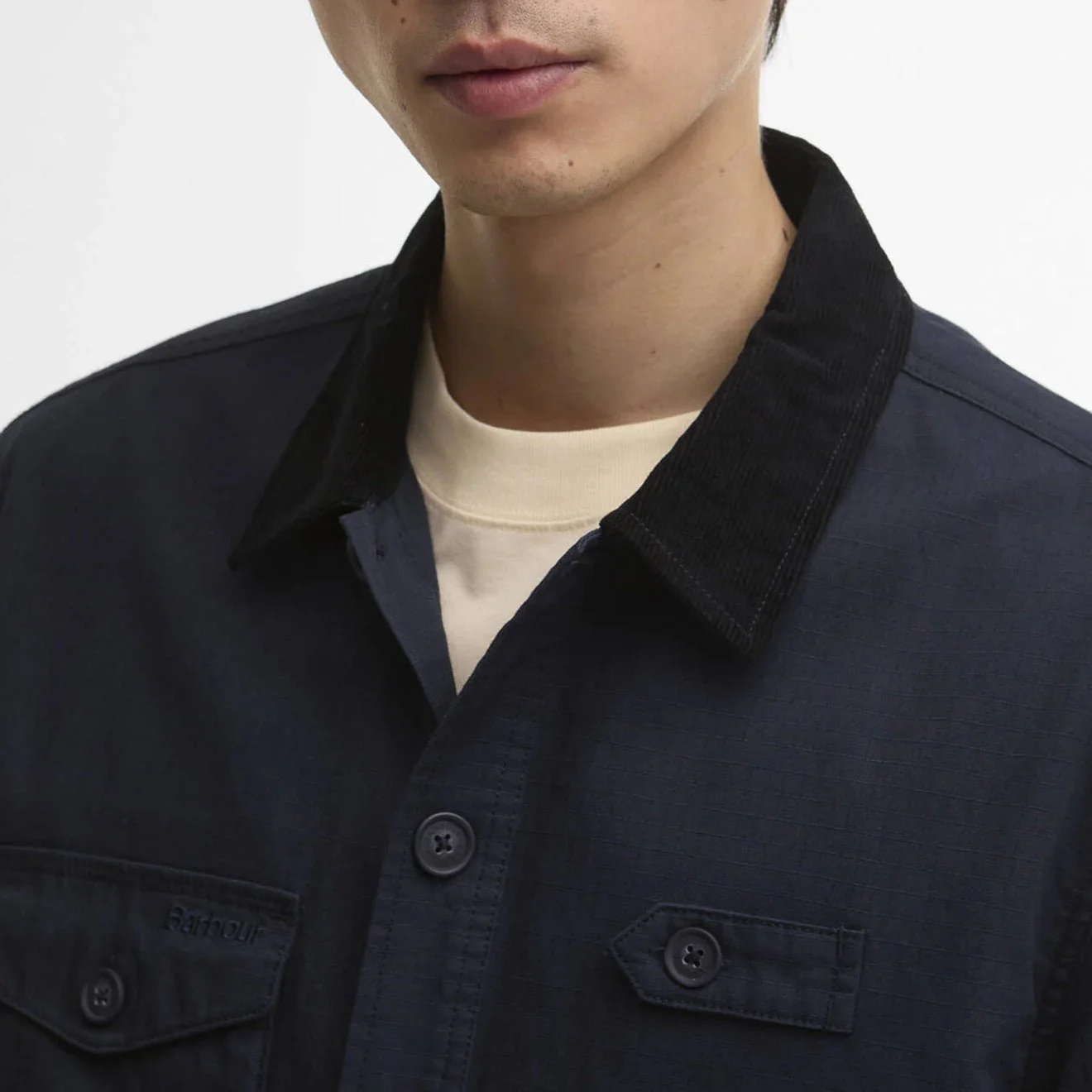 Barbour Endurance Ripstop Overshirt Navy - Image 4