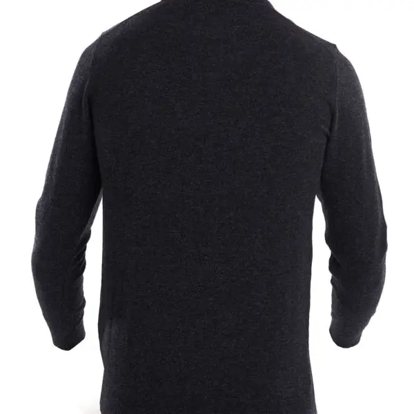 Barbour Essential Lambswool Crew Neck Charcoal - Image 2