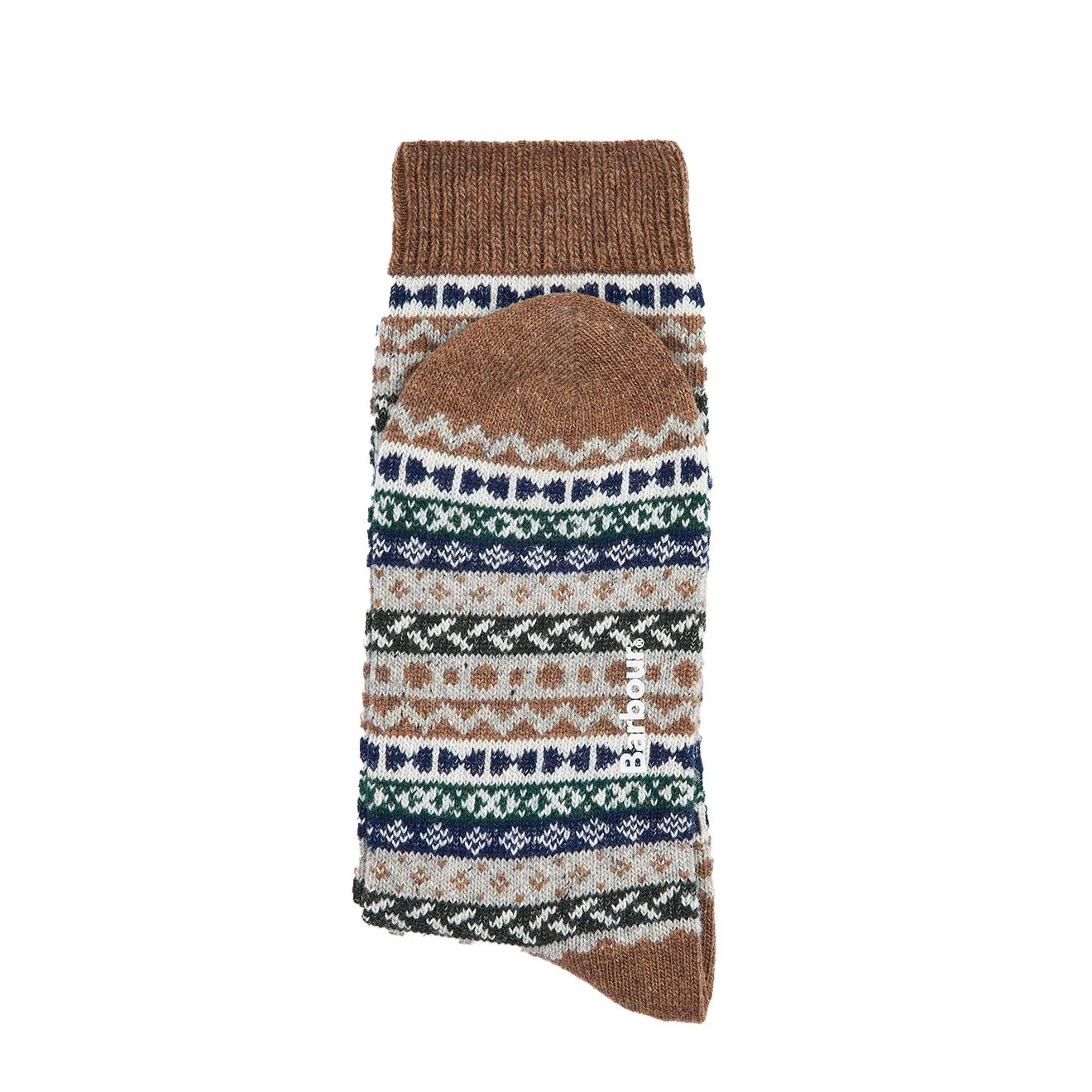Barbour Fair Isle Sock 2 Pack Green Loch Mix - Image 3