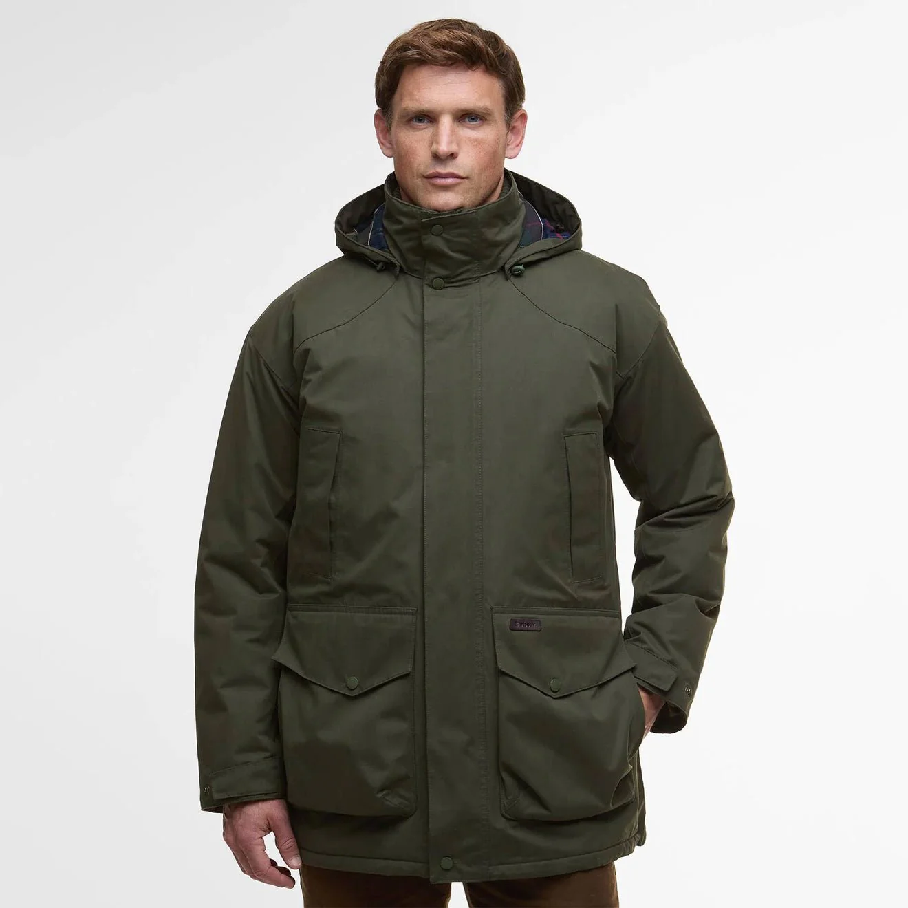 Barbour Farlam Waterproof Jacket Olive - Image 2