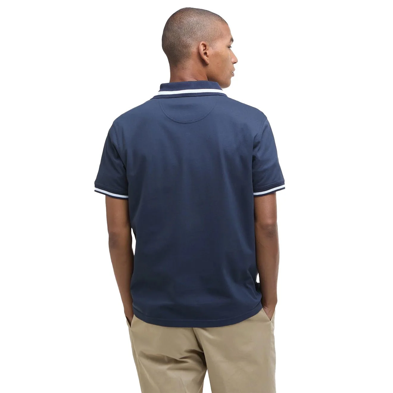 Barbour Ferrybridge Lightweight Tailored Fit Polo Shirt Navy - Image 4