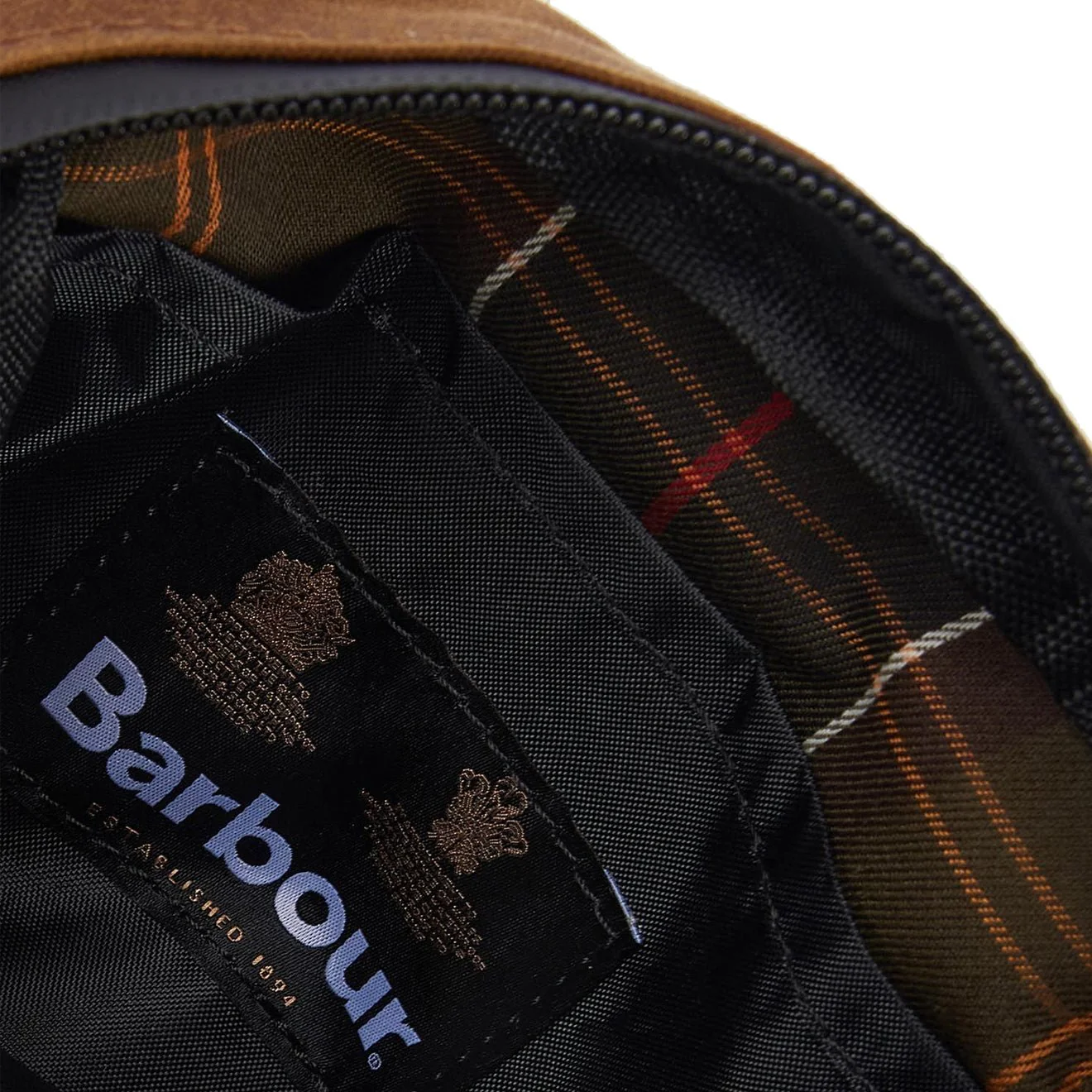 Barbour Field Wax Crossbody Bag Tan/Black - Image 3
