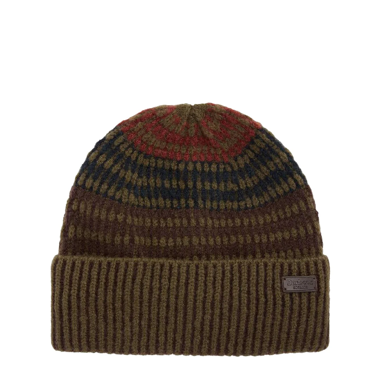 Barbour Harray Beanie Hat Olive/Fired Brick