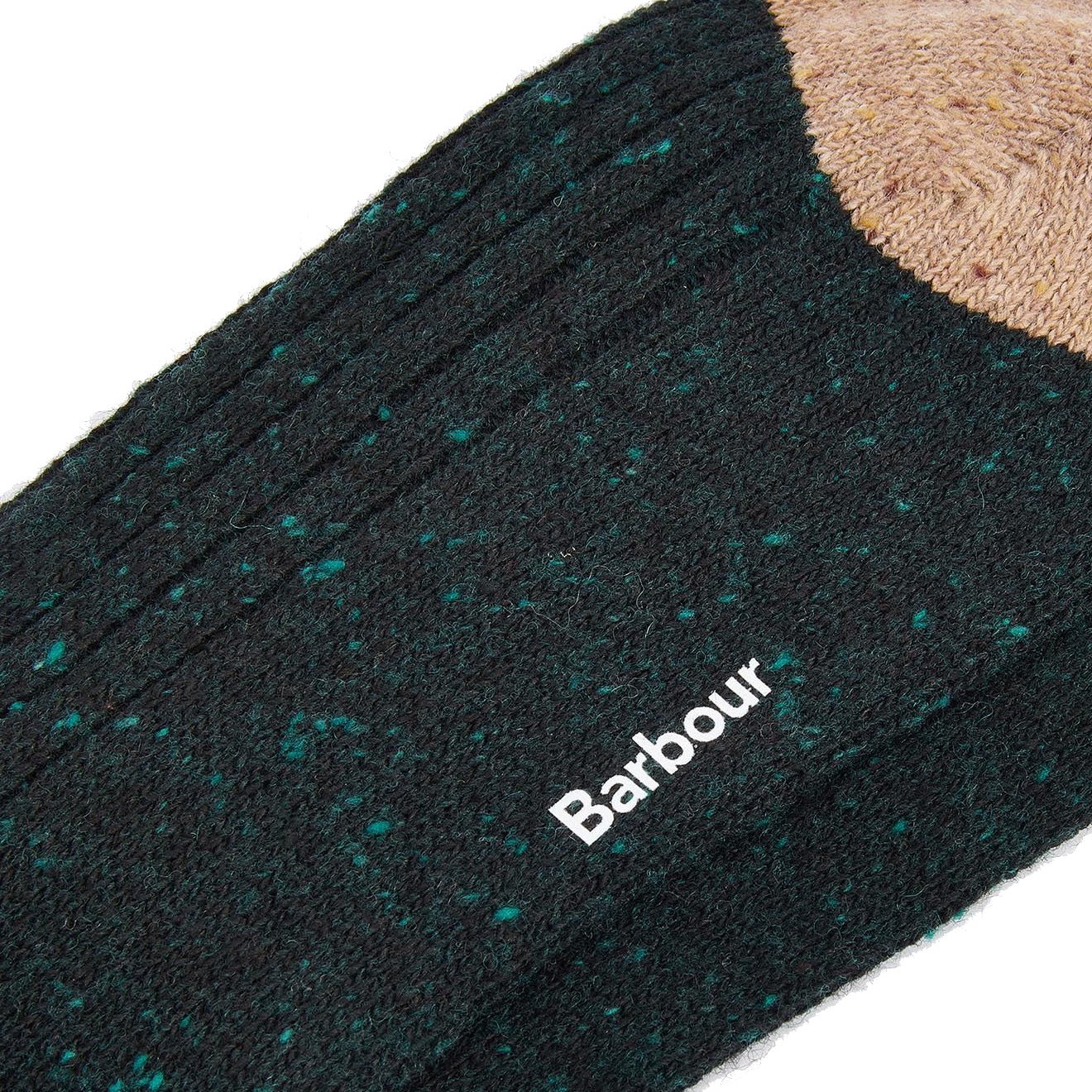 Barbour Houghton Socks Evergreen/Sandstone - Image 3