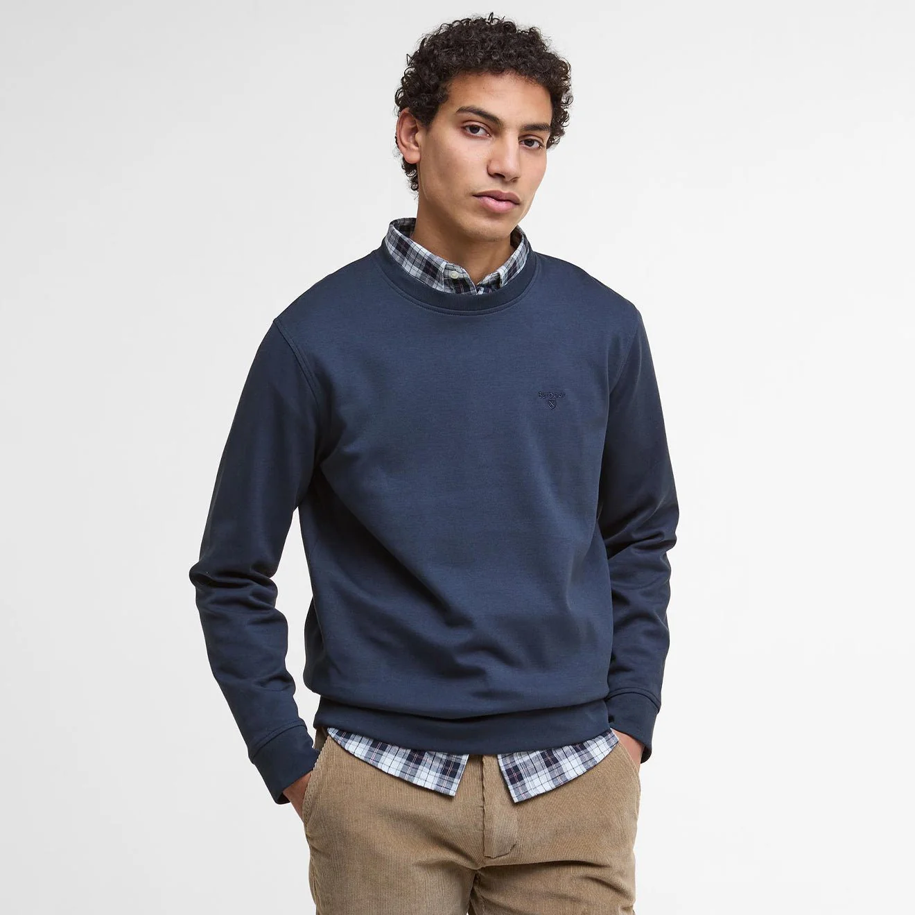 Barbour Lambeth Interlock Sweatshirt Navy - Image 2
