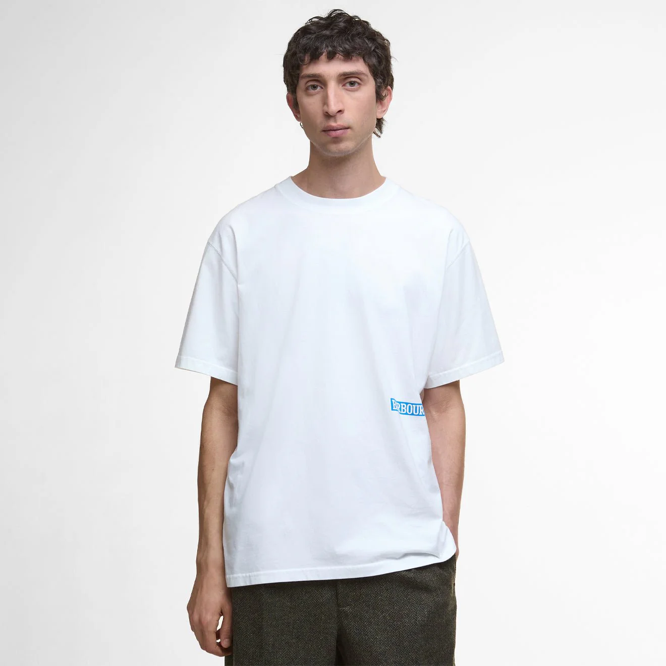 Barbour 'Mr Solway' Oversized Graphic T-Shirt White - Image 3