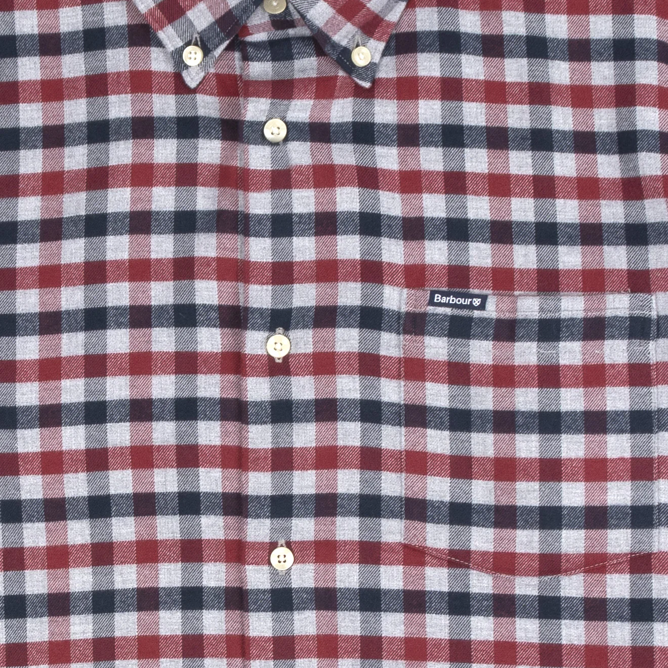 Barbour Roth Tailored Shirt Grey Marl - Image 4