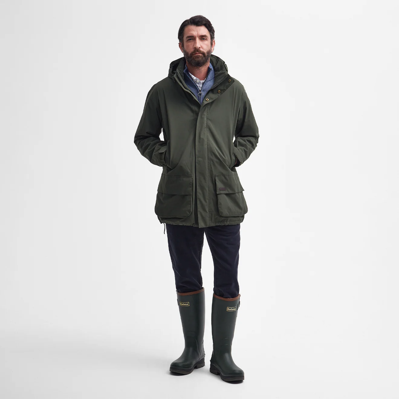 Barbour Swinton Waterproof Jacket Olive - Image 4