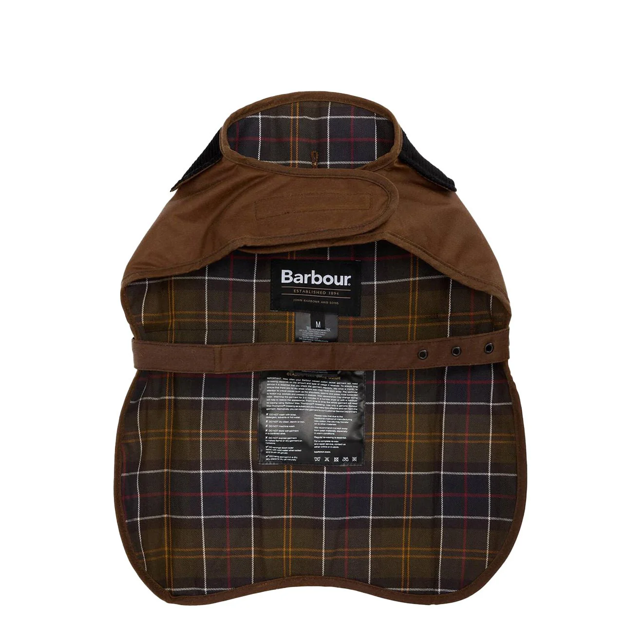 Barbour Waxed Dog Coat Tan - Image 2