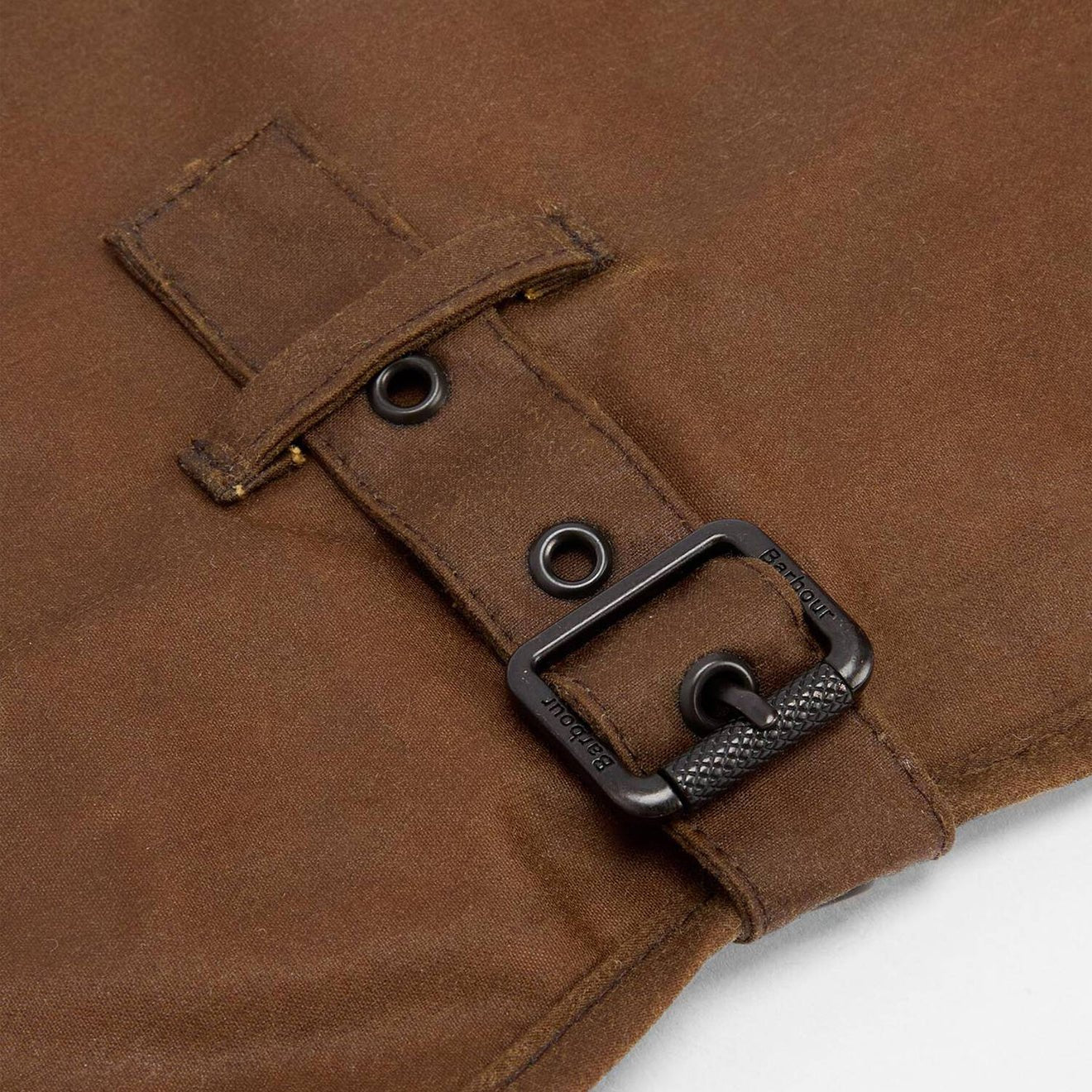 Barbour Waxed Dog Coat Tan - Image 4