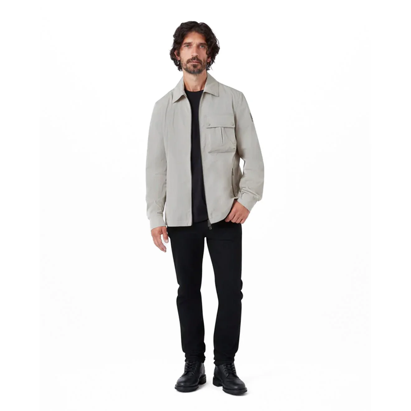 Belstaff Drome Overshirt Cement Grey - Image 2