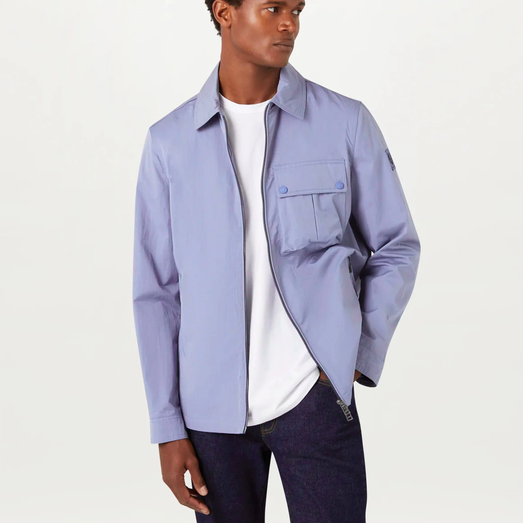 Belstaff Drome Overshirt Pale Heather - Image 3