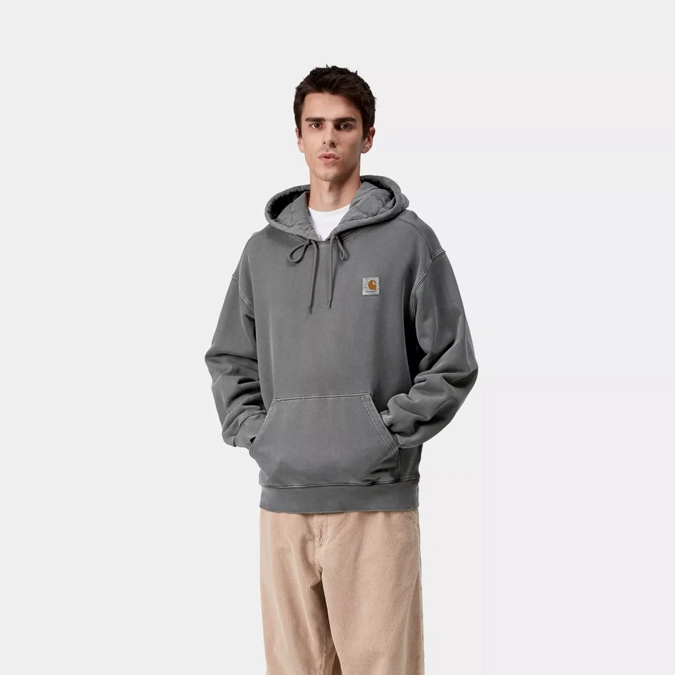 Carhartt WIP Hooded Vista Sweat Black Garment Dyed - Image 3