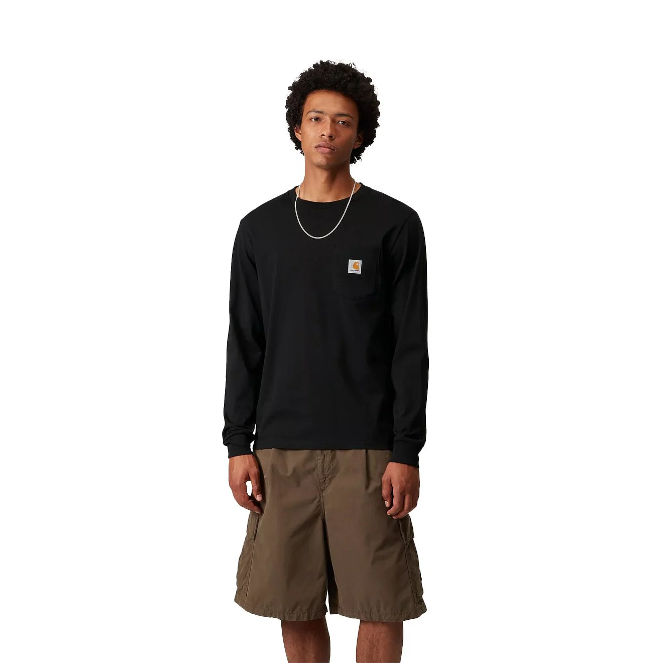 Carhartt WIP L/S Pocket T-Shirt Black - Image 3