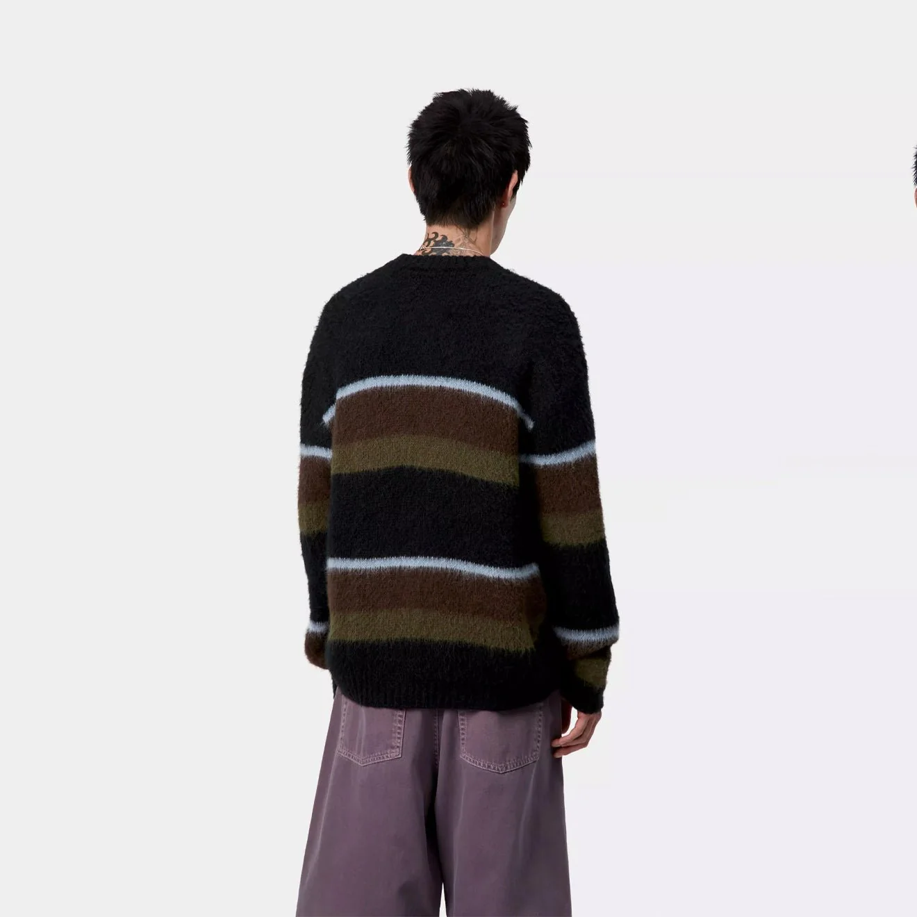 Carhartt WIP Merton Sweater Sundling Stripe Palisander - Image 4