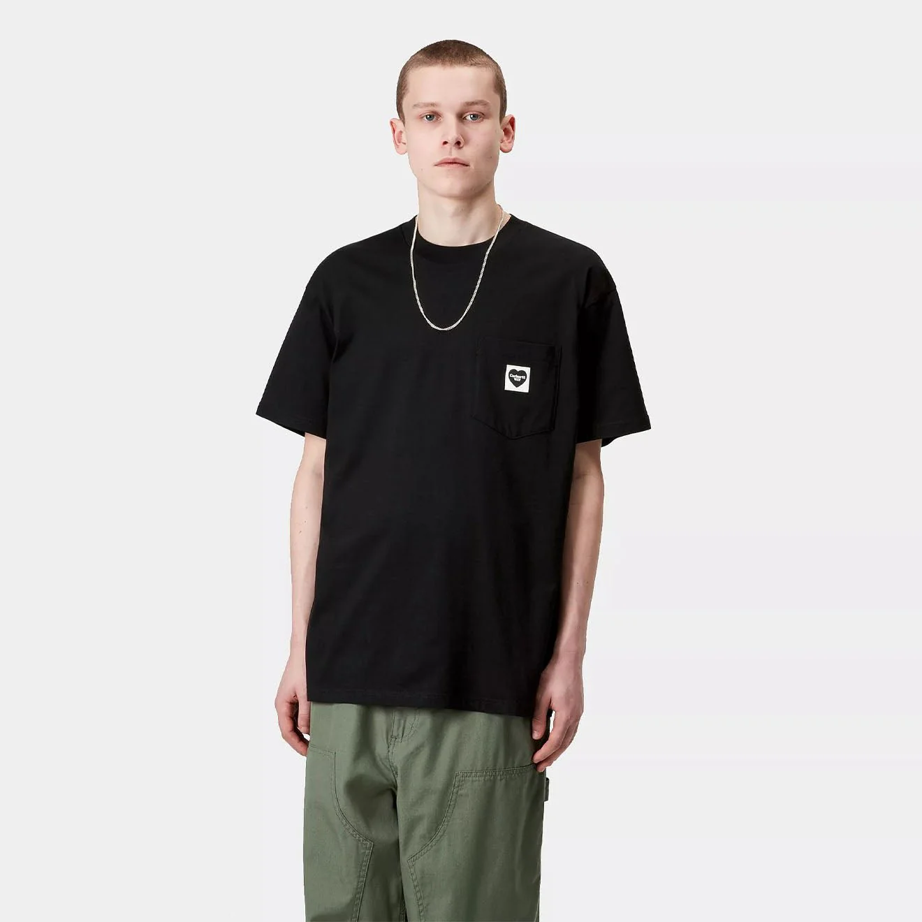 Carhartt WIP S/S Pocket Heart T-Shirt Black / Black - Image 3