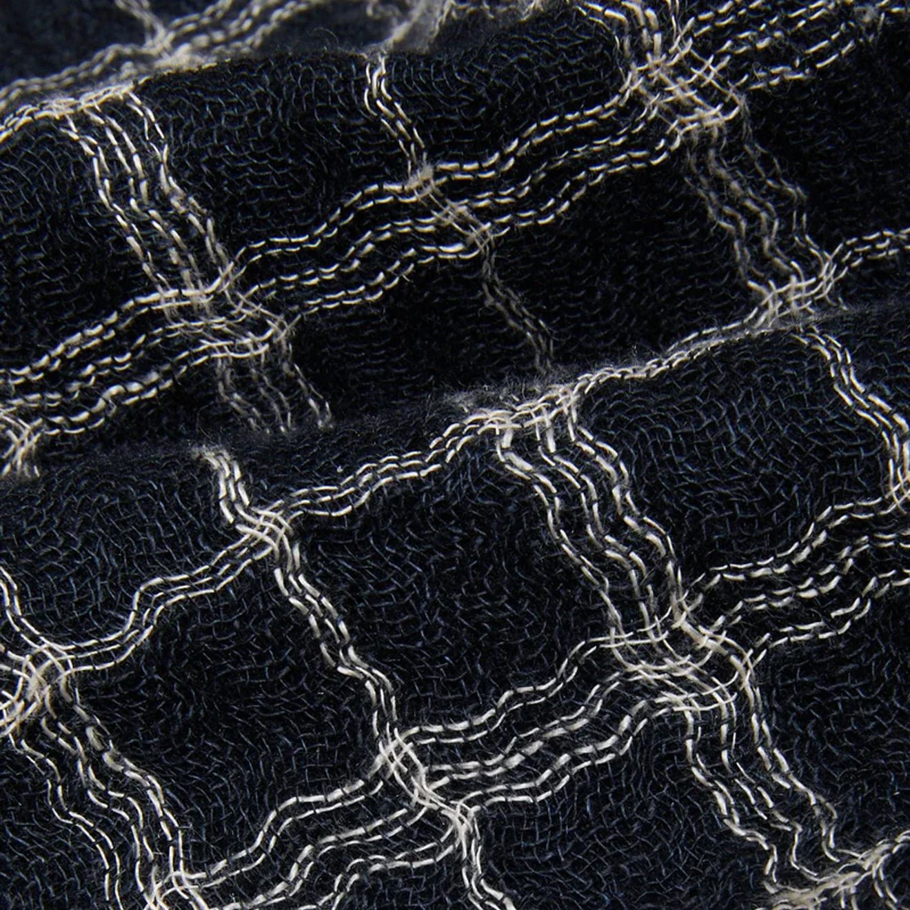 Corridor Wavy Linen S/S Shirt Navy - Image 5