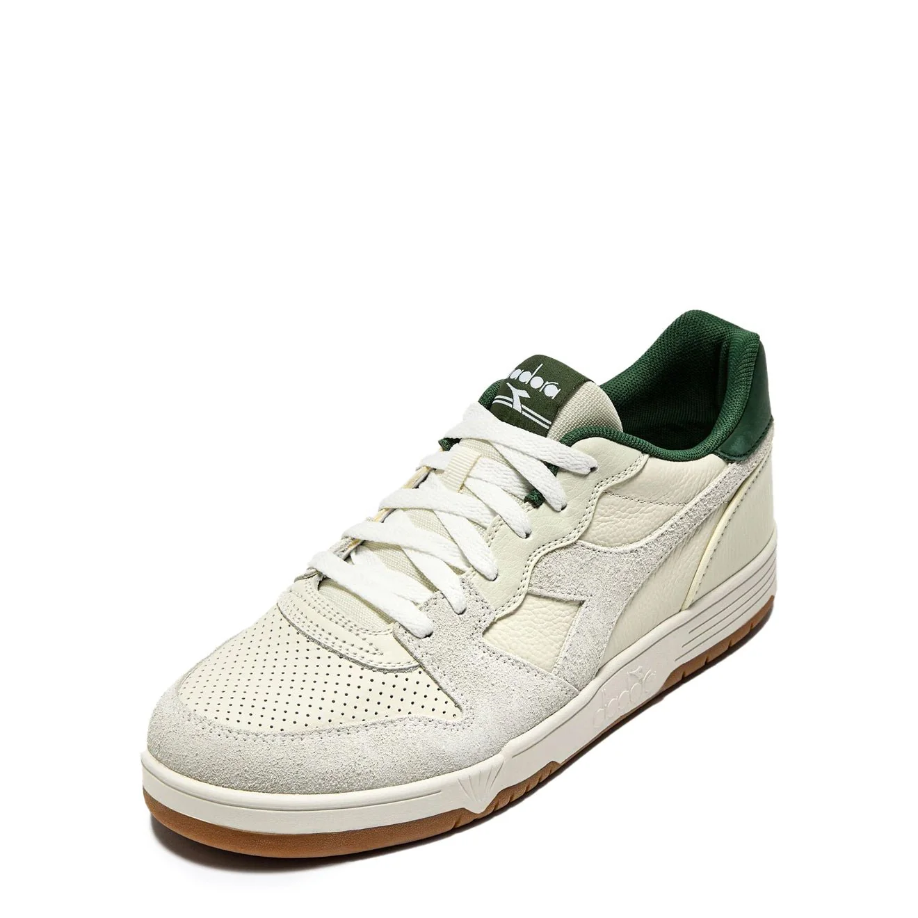Diadora Deuce M2 Hairy Trainer White / Foliage Green - Image 2