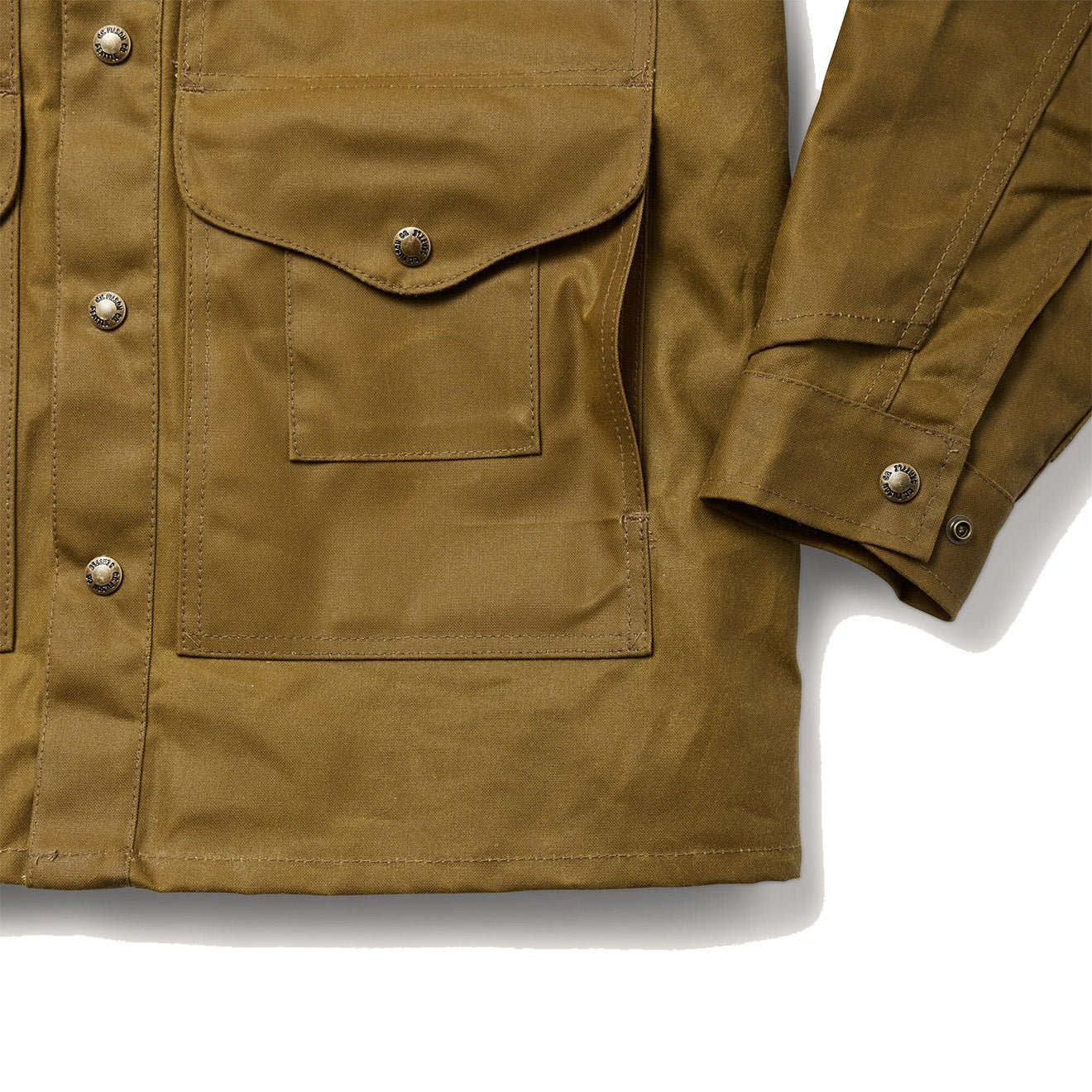 Filson Lined Tin Cruiser Jacket Dark Tan - Image 5