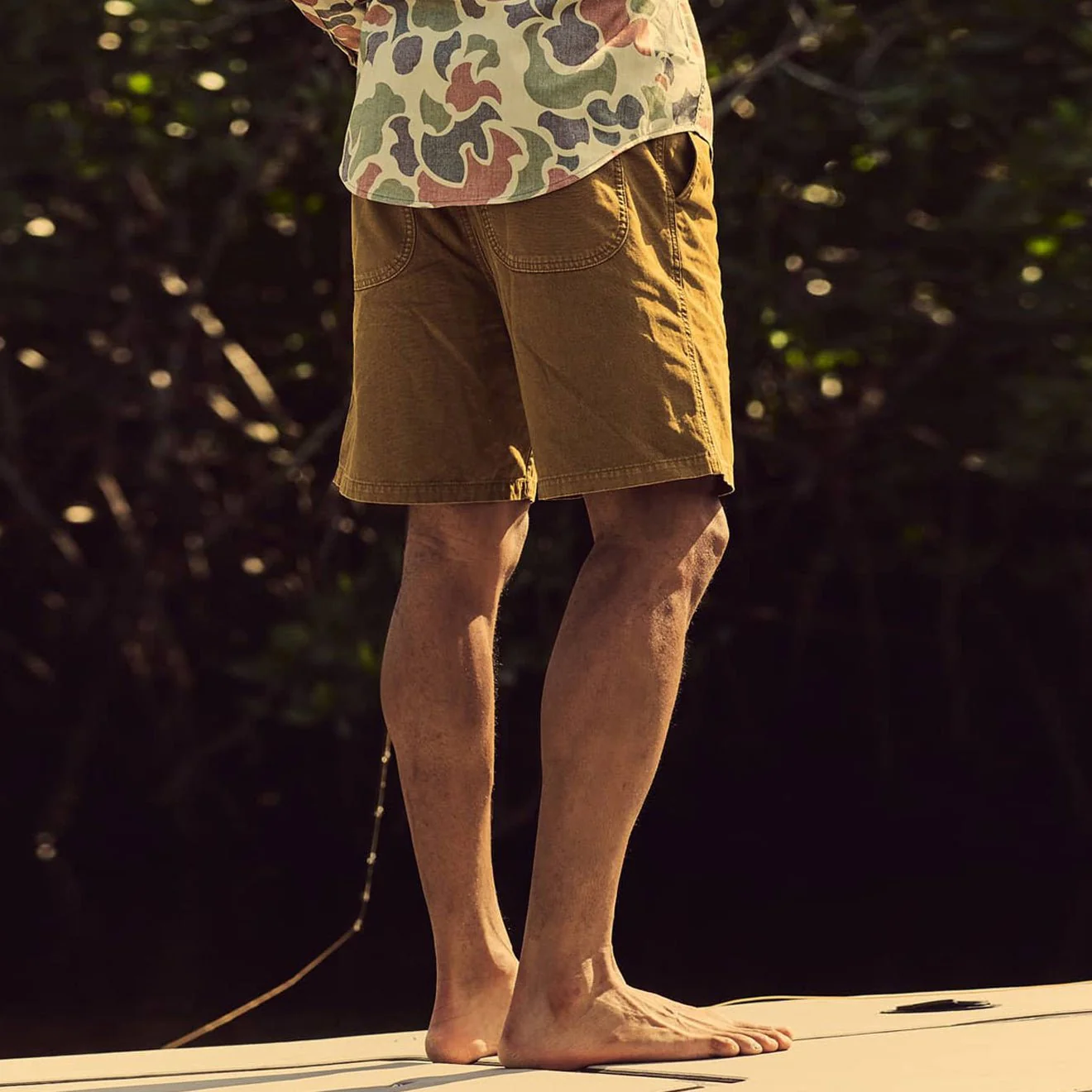 Filson Oakville Canvas Shorts Bronze Brown - Image 5