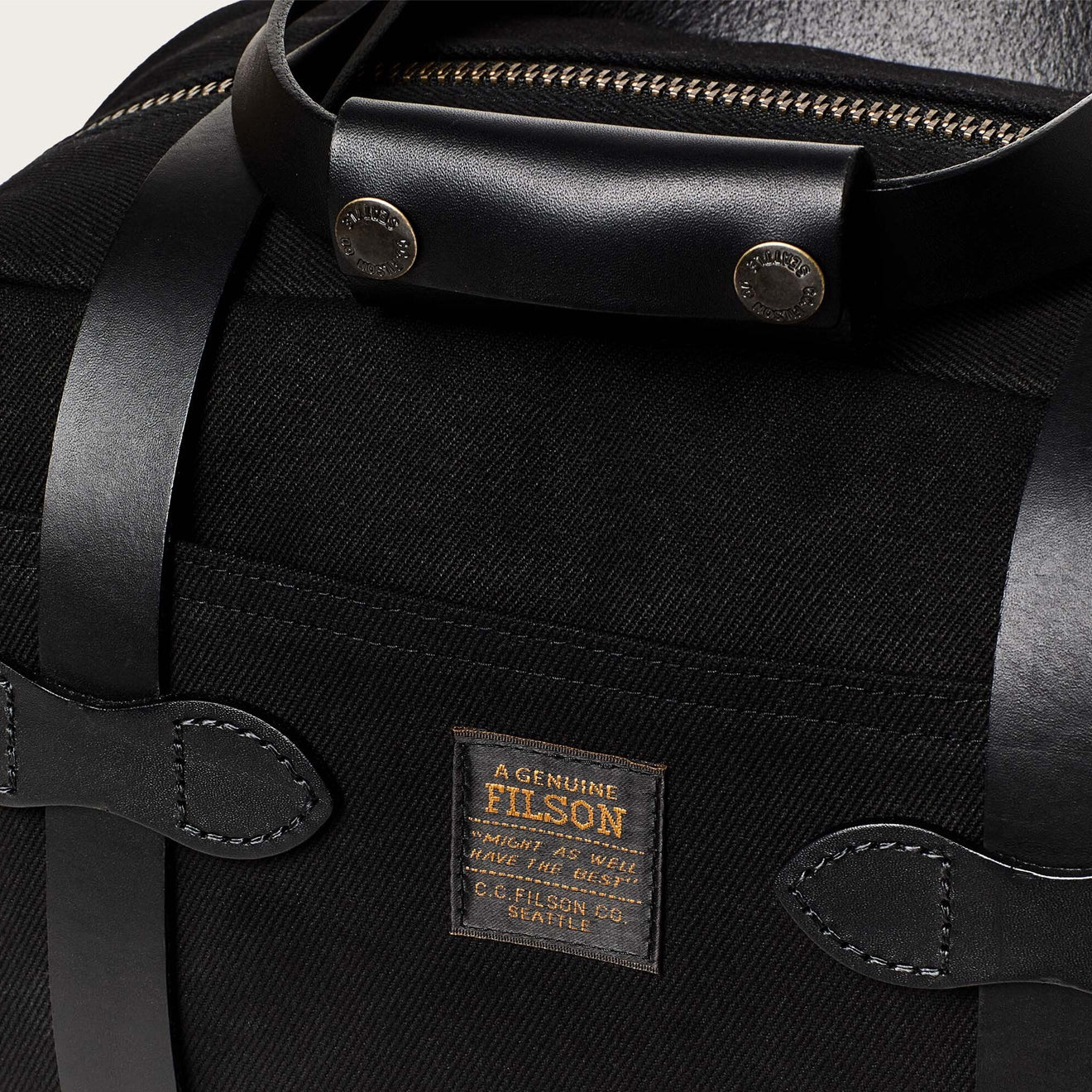 Filson Rugged Twill XS Compact Duffle Bag Black - Image 2