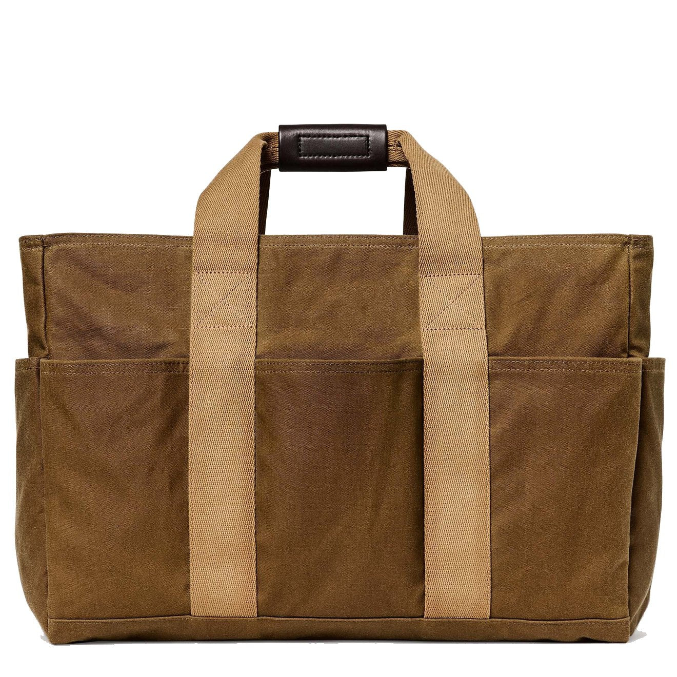 Filson Tin Cloth Supply Tote Dark Tan - Image 4