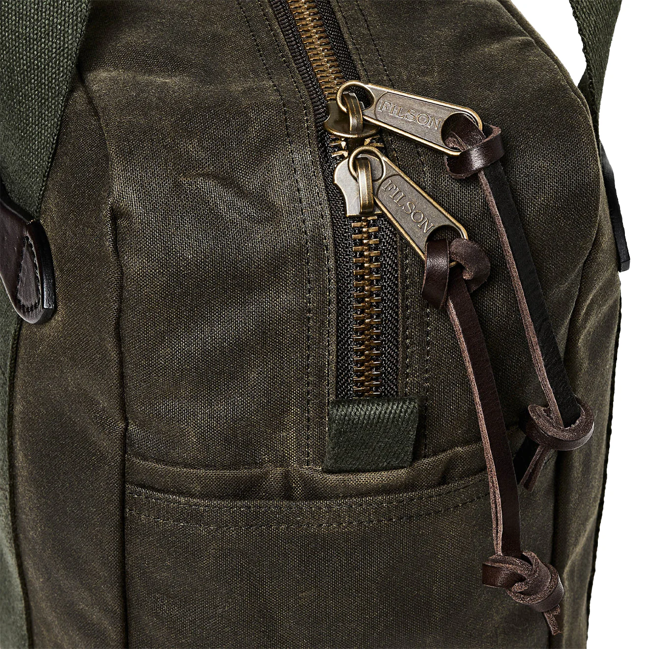 Filson Tin Cloth Tote Bag With Zipper - Image 5