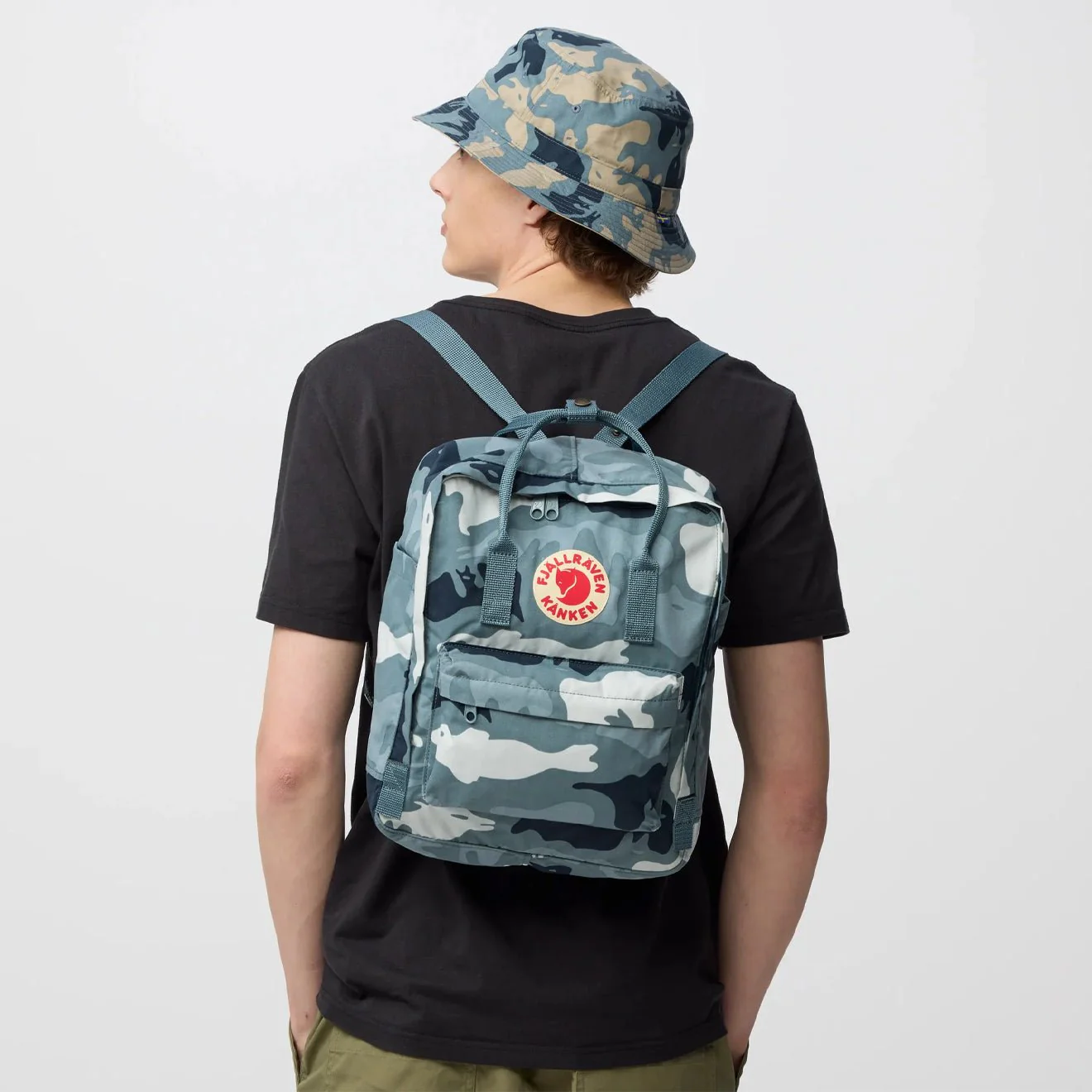 Fjallraven Kanken Graphics Backpack Nimbus Blue / Hidden Animals - Image 4