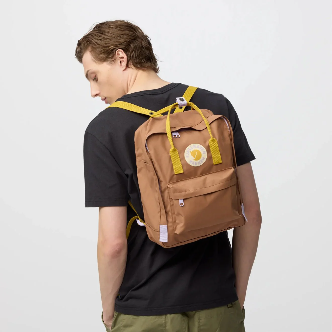 Fjallraven Kanken Koncept Backpack Khaki Dust / Kantarell - Image 4