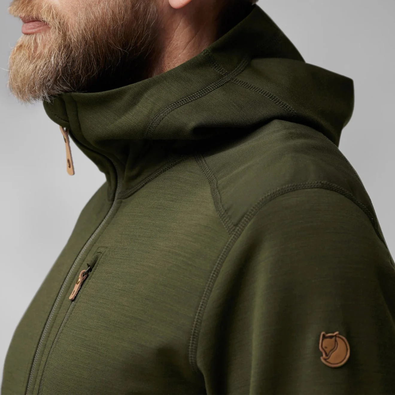 Fjallraven Keb Fleece Hoodie Classic Deep Forest - Image 6