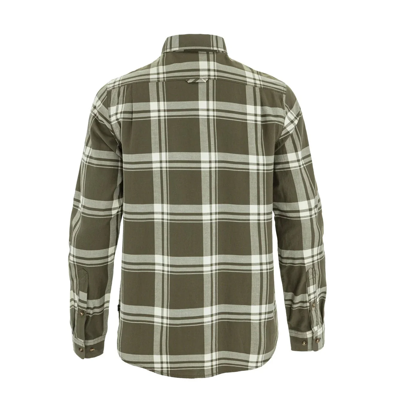 Fjallraven Ovik Lite Flannel Shirt Laurel Green / Chalk White - Image 2