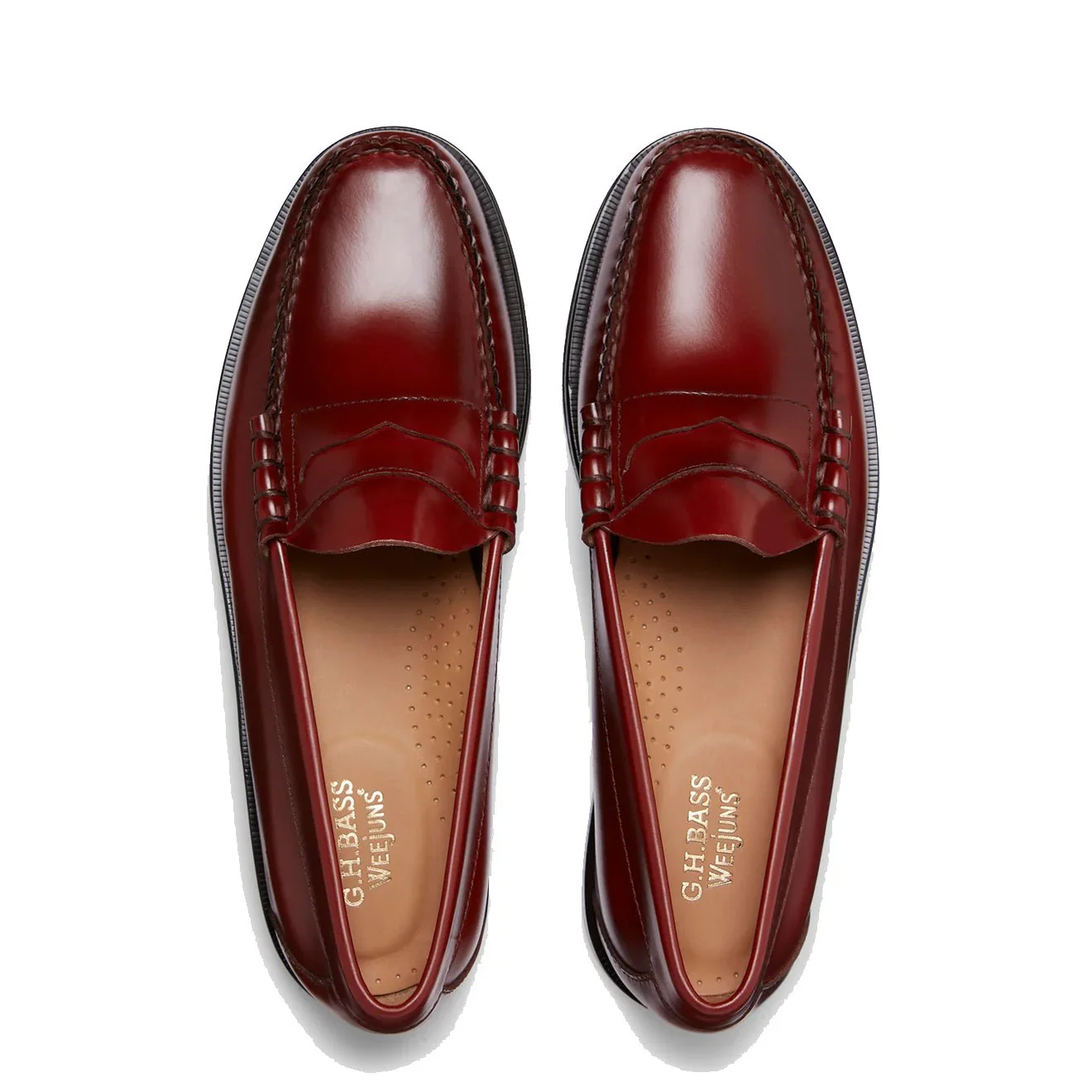 G.H.Bass Weejuns Larson Penny Loafers Smoke Paprika Leather - Image 5
